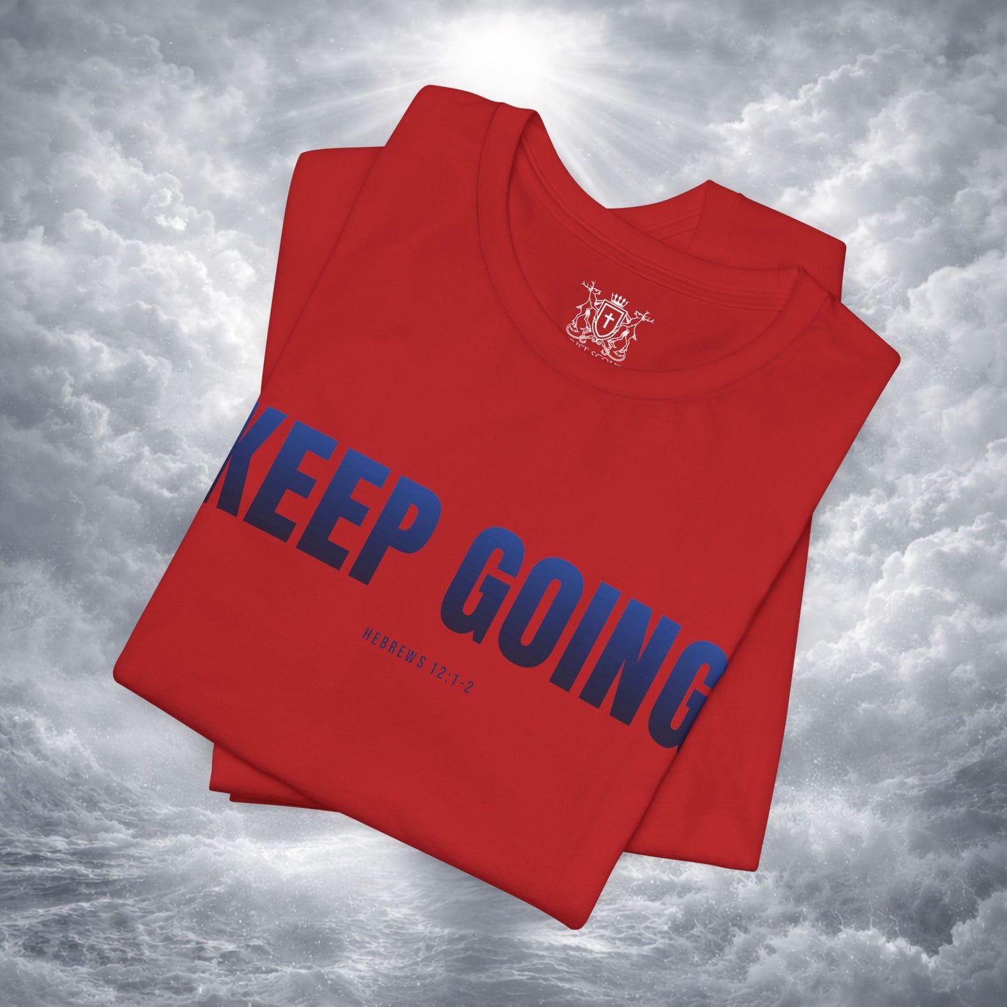 KEEP GOING Run With Endurance | Christian Tee | Hebrews 12: 1-2