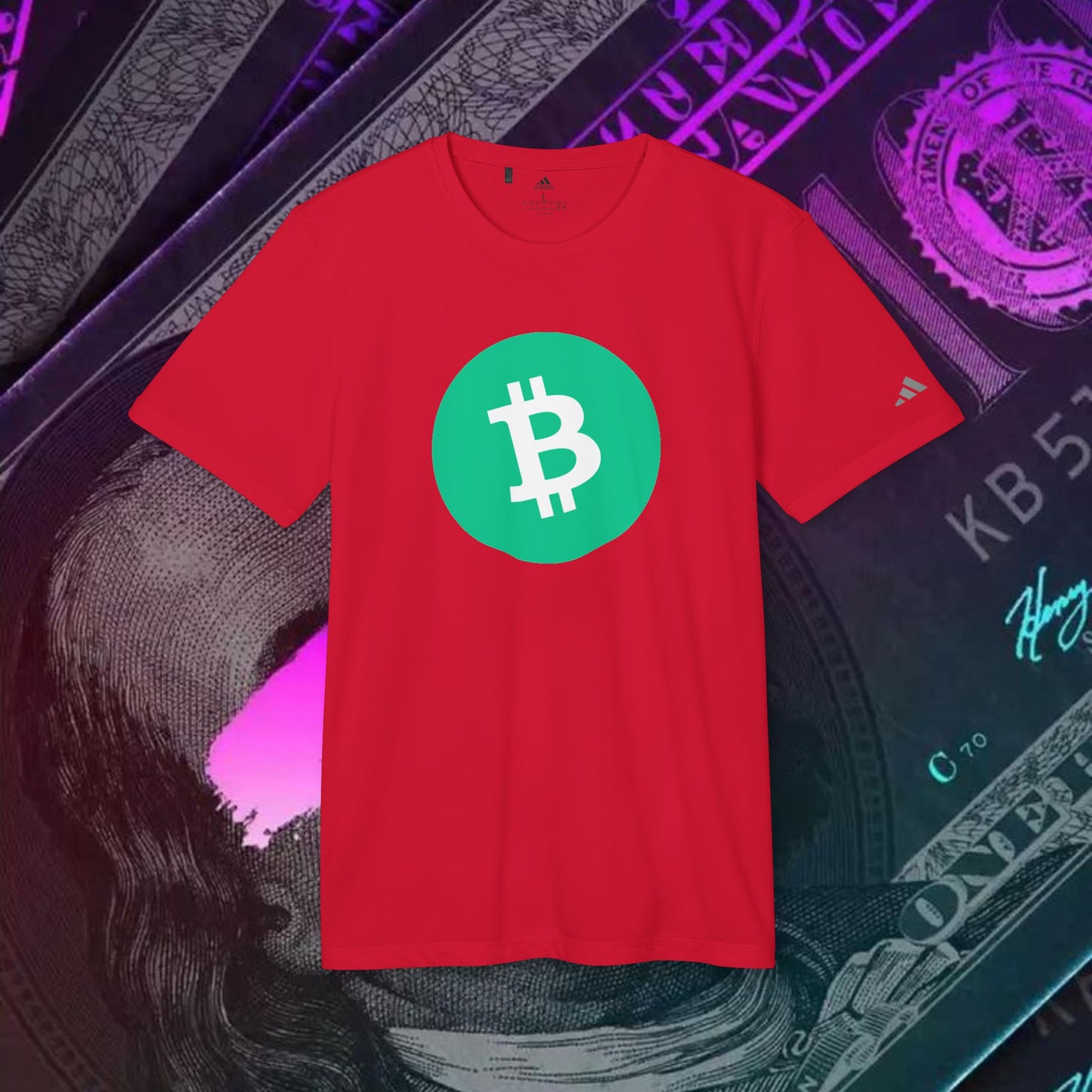 adidas® Unisex Sport T-shirt ( Bitcoin Cash - BCH ) big logo