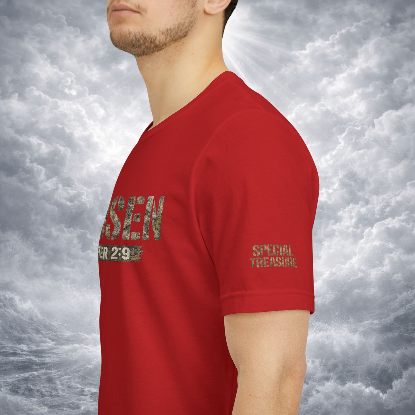 CHOSEN Camo Tee, Royal Priesthood, Special Treasure | 1 Peter 2:9 Christian Apparel
