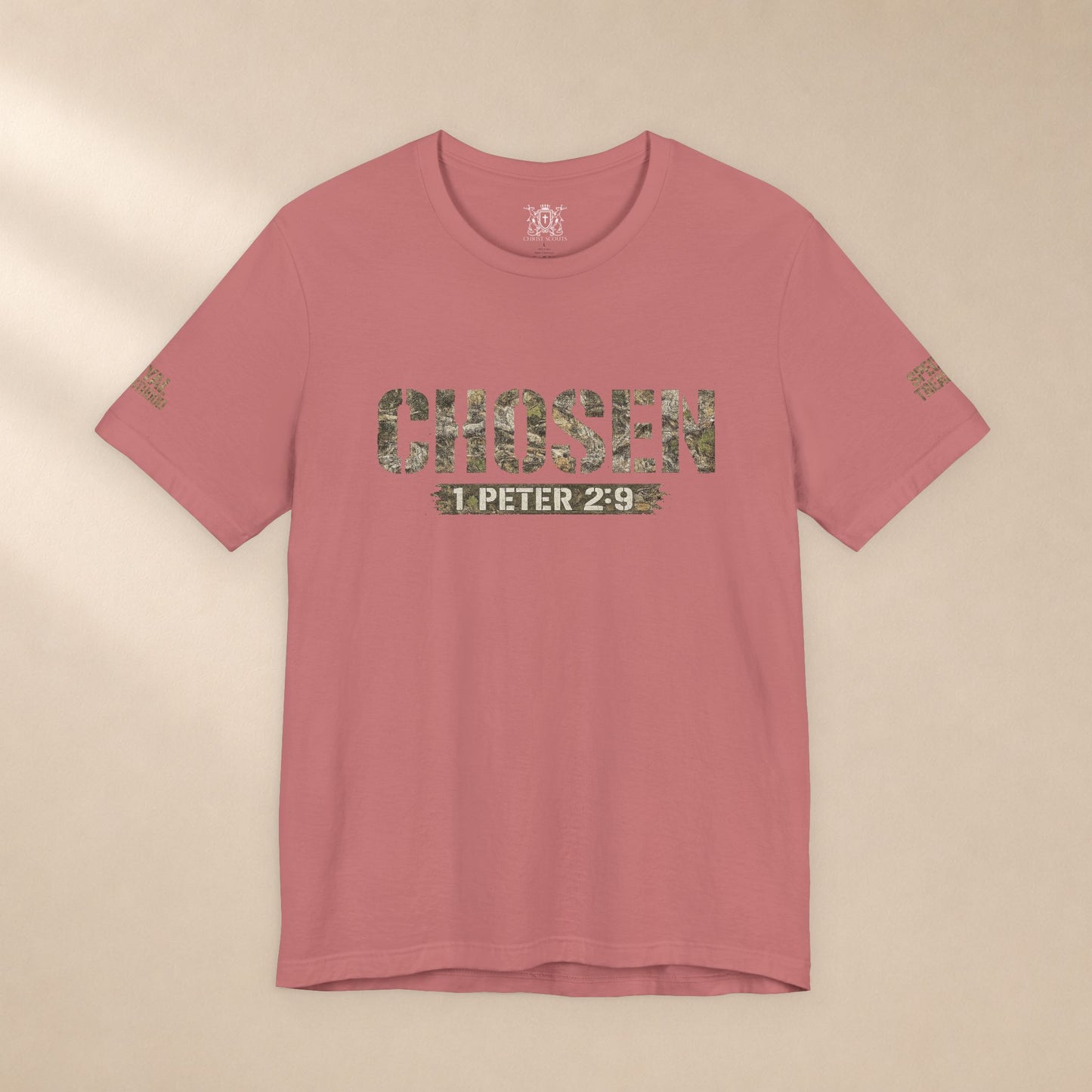 CHOSEN Camo Tee, Royal Priesthood, Special Treasure | 1 Peter 2:9 Christian Apparel