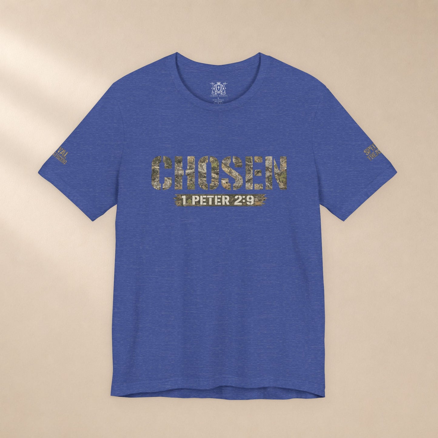 CHOSEN Camo Tee, Royal Priesthood, Special Treasure | 1 Peter 2:9 Christian Apparel