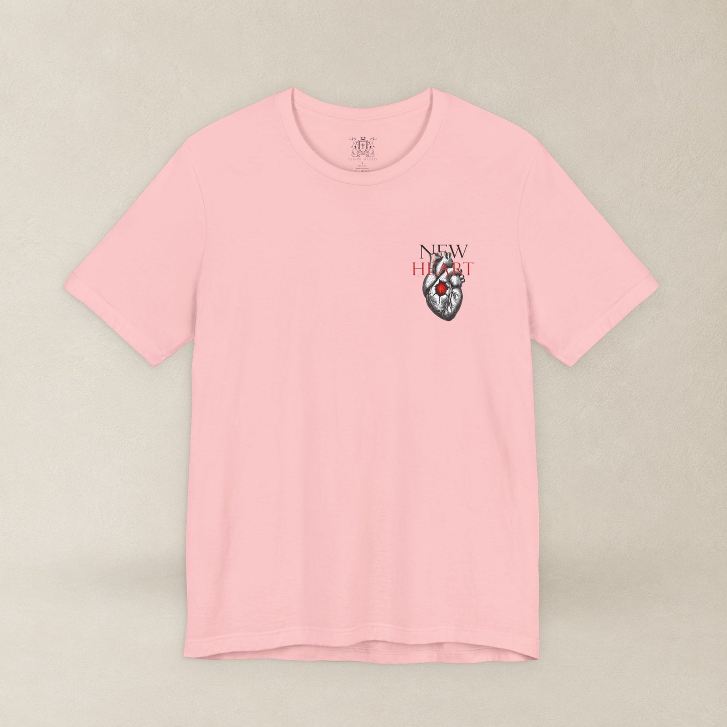 New Heart — Ezekiel 36:26 Christian Typographic Tee | Christ Scouts