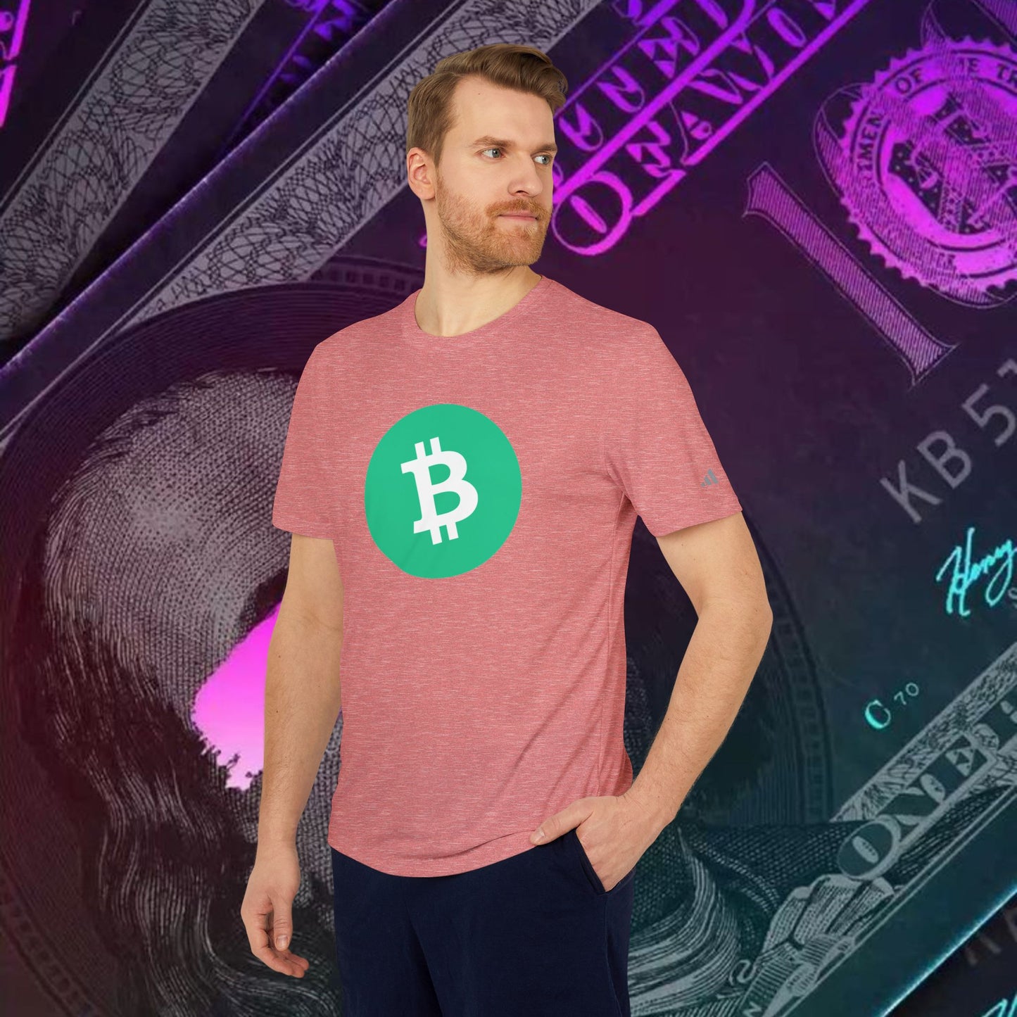 adidas® Unisex Sport T-shirt ( Bitcoin Cash - BCH ) big logo