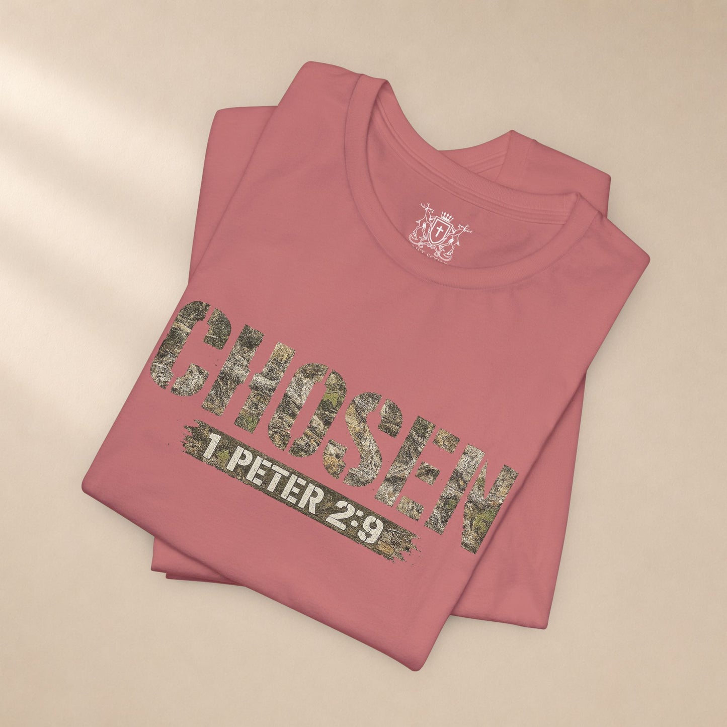 CHOSEN Camo Tee, Royal Priesthood, Special Treasure | 1 Peter 2:9 Christian Apparel