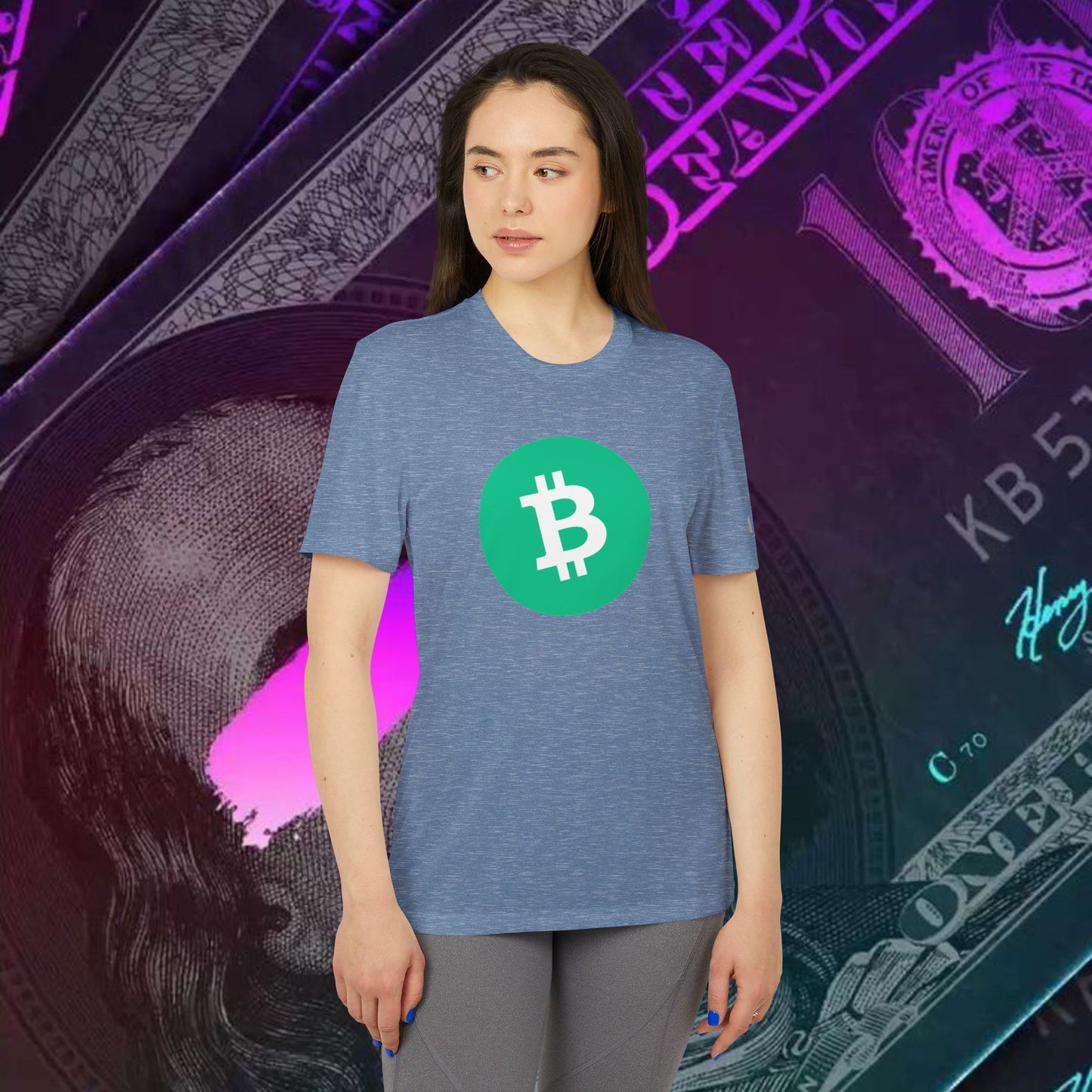 adidas® Unisex Sport T-shirt ( Bitcoin Cash - BCH ) big logo