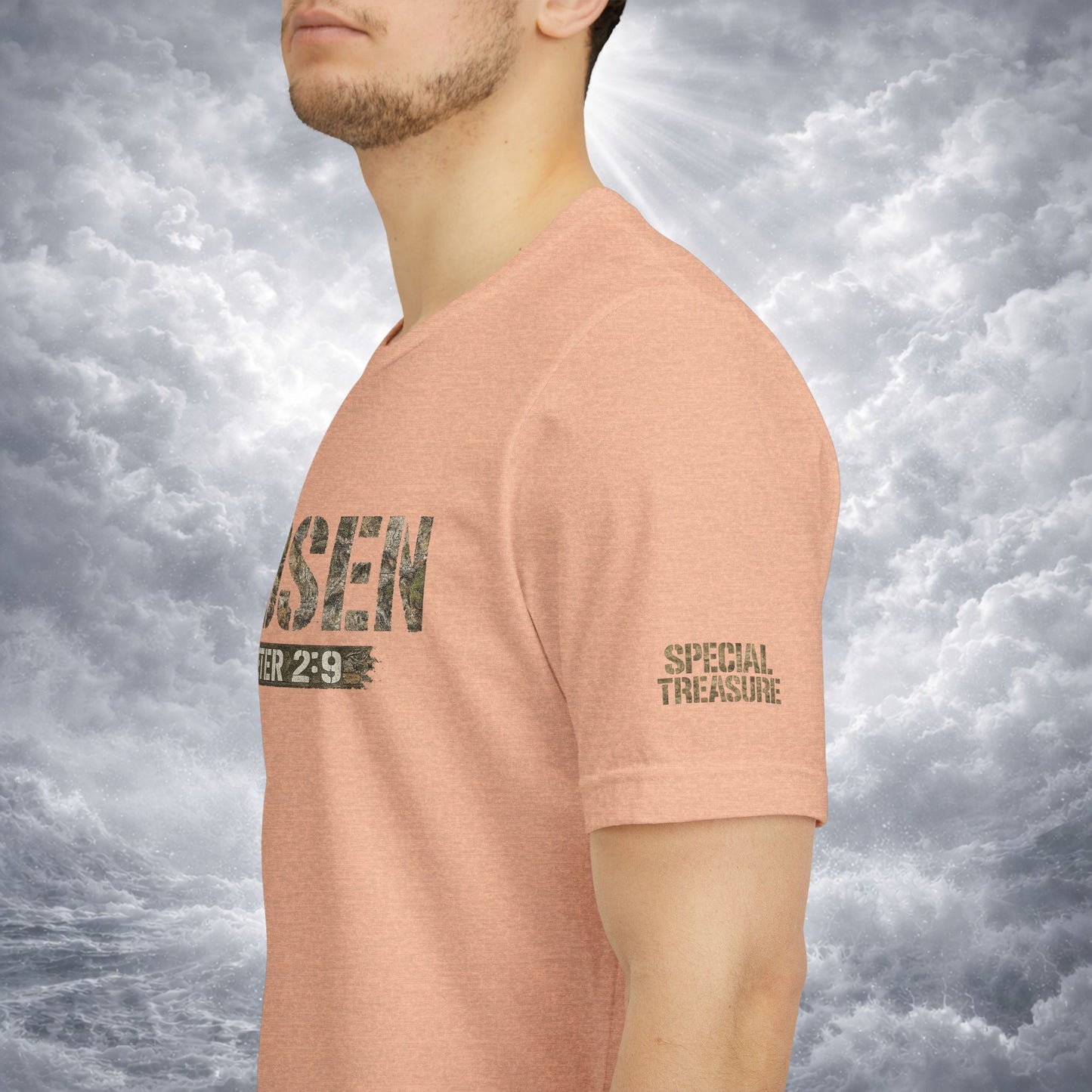 CHOSEN Camo Tee, Royal Priesthood, Special Treasure | 1 Peter 2:9 Christian Apparel