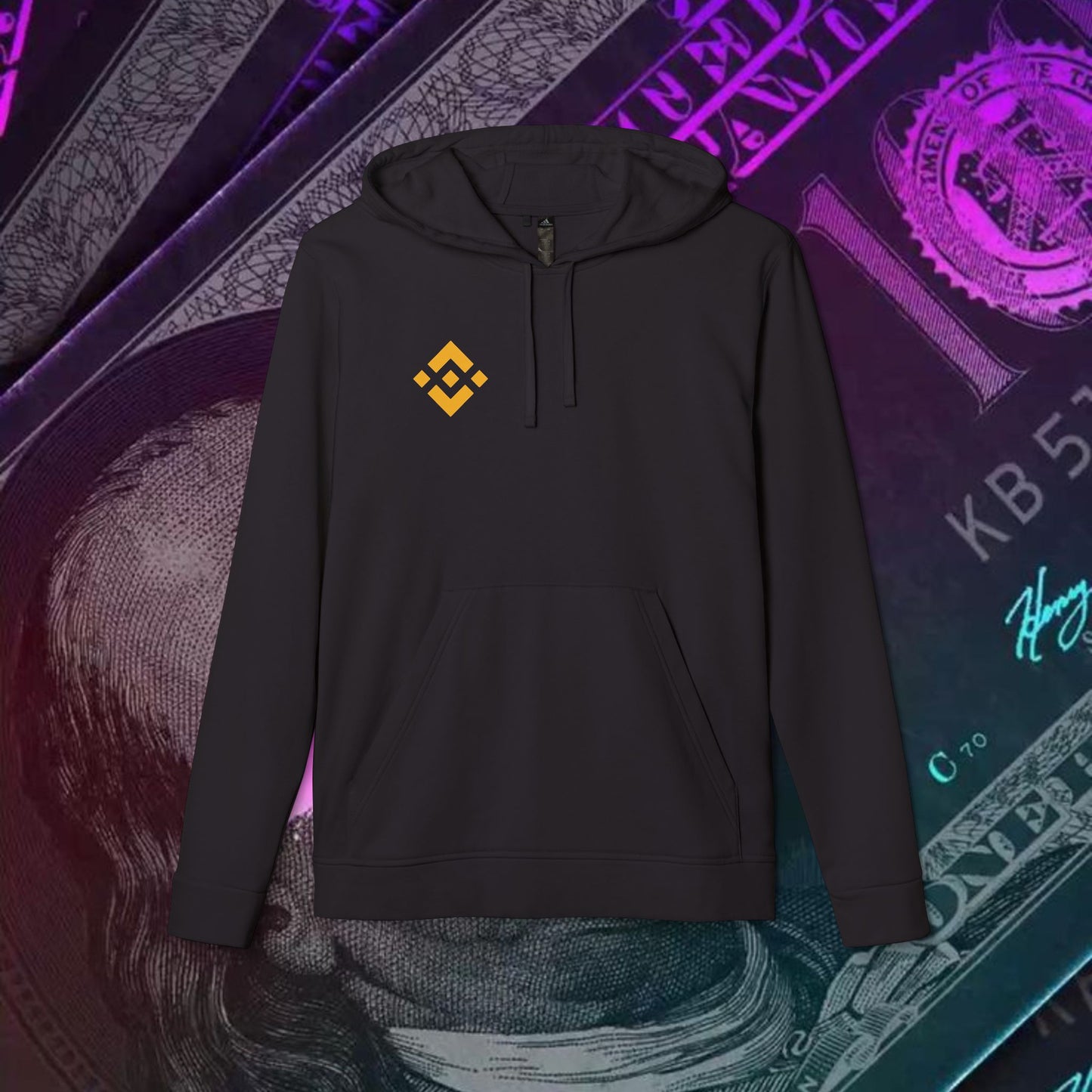 adidas® Unisex Fleece Hoodie (Binance - BNB)