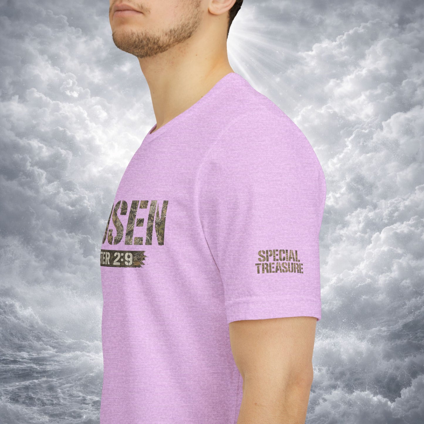 CHOSEN Camo Tee, Royal Priesthood, Special Treasure | 1 Peter 2:9 Christian Apparel