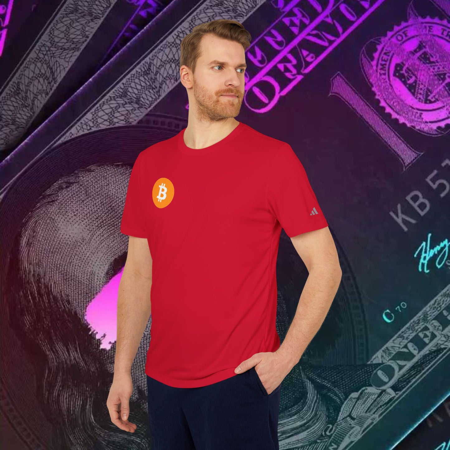 adidas® Unisex Sport T-shirt ( Bitcoin - BTC )