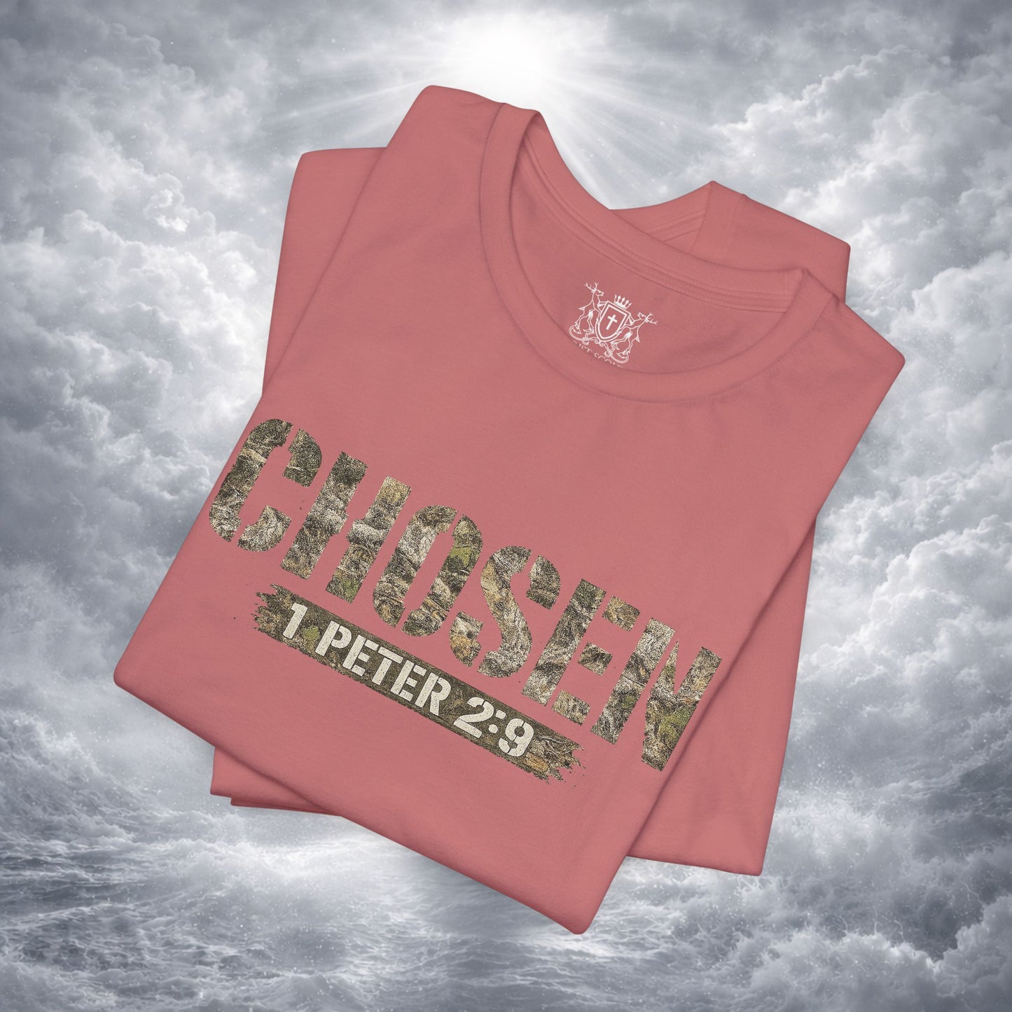 CHOSEN Camo Tee, Royal Priesthood, Special Treasure | 1 Peter 2:9 Christian Apparel