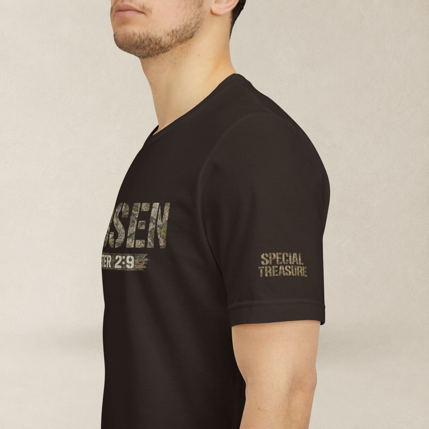 CHOSEN Camo Tee, Royal Priesthood, Special Treasure | 1 Peter 2:9 Christian Apparel