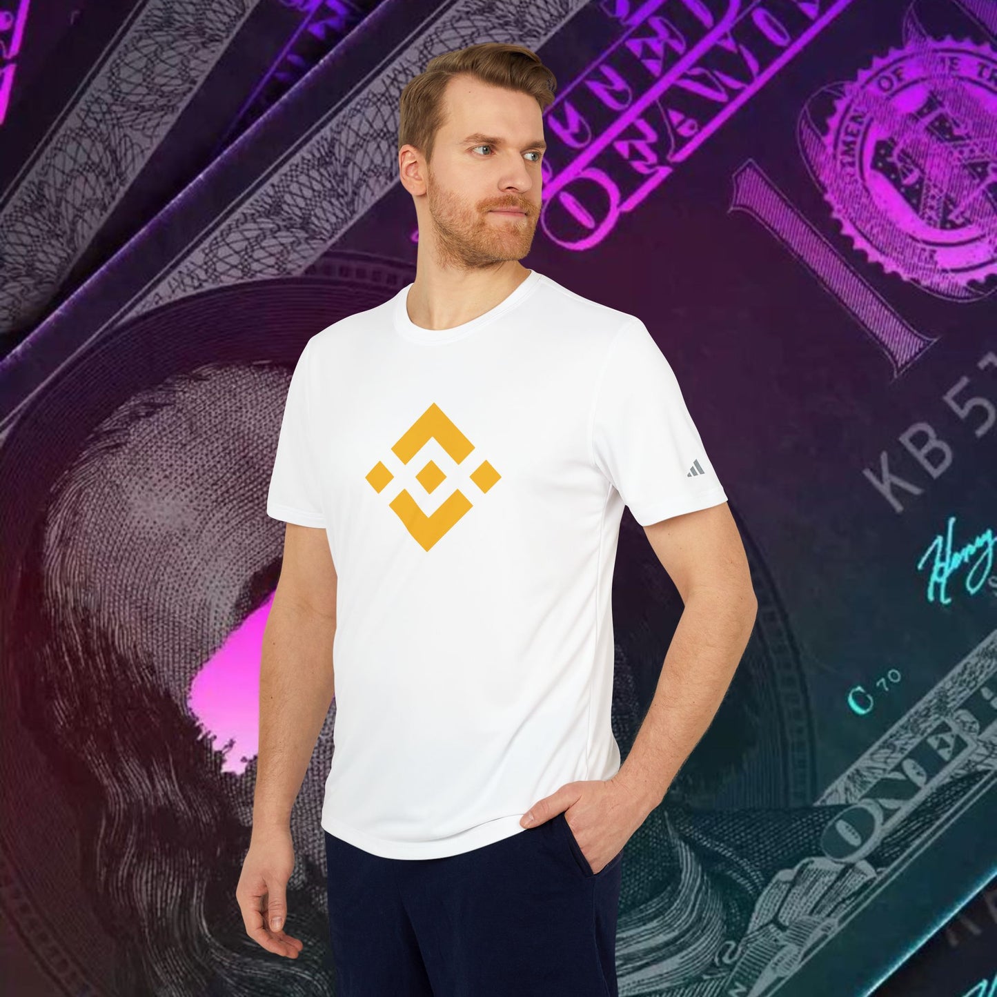 adidas® Unisex Sport T-shirt ( Binance - BNB ) big logo