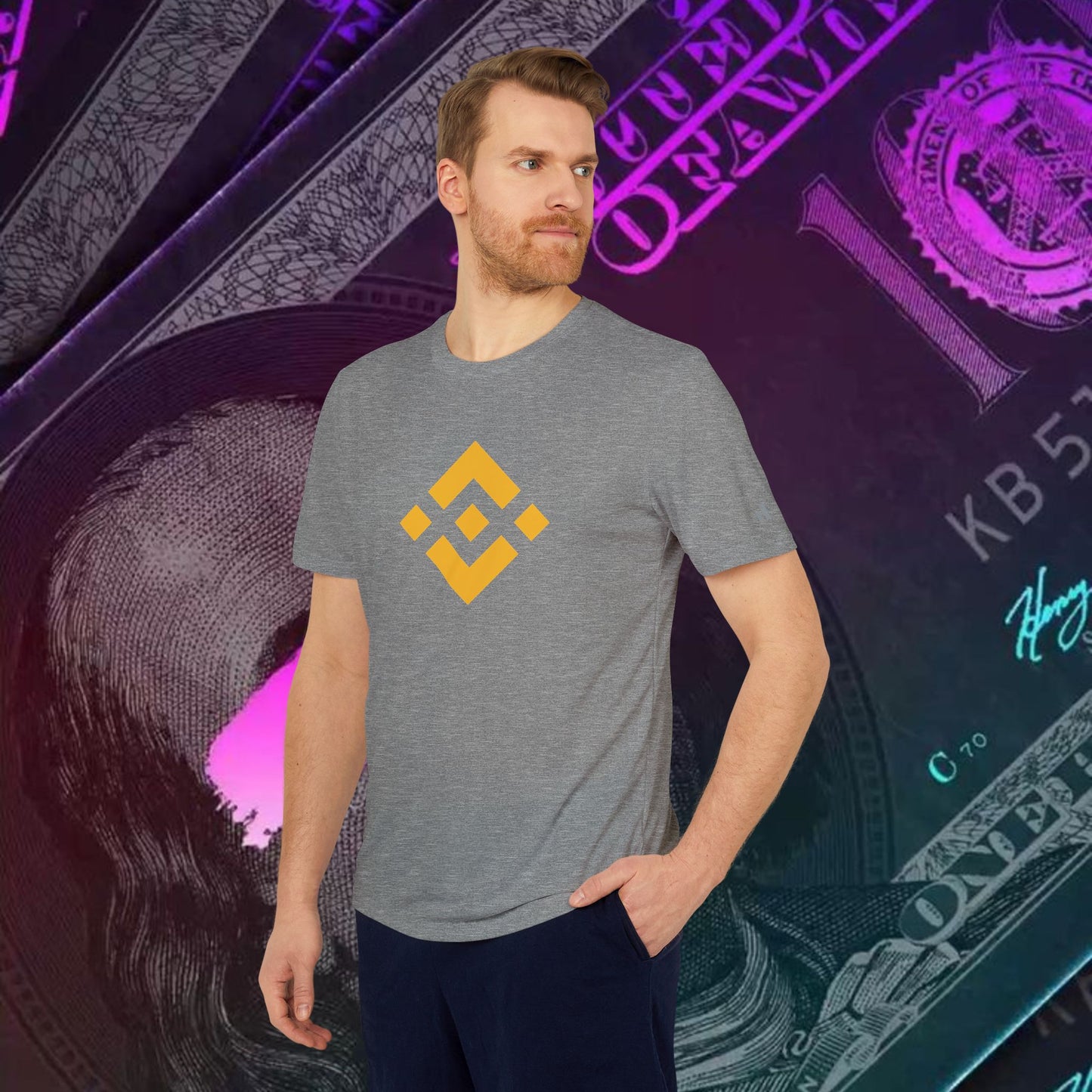 adidas® Unisex Sport T-shirt ( Binance - BNB ) big logo