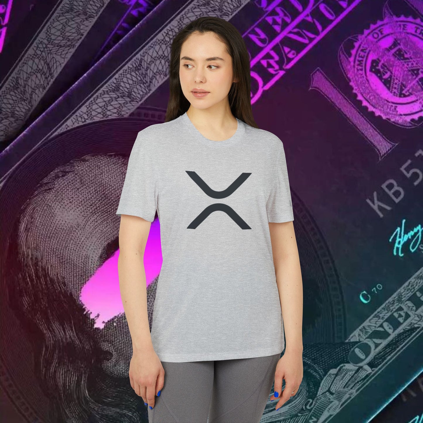 adidas® Unisex Sport T-shirt (Ripple - XRP)  big logo