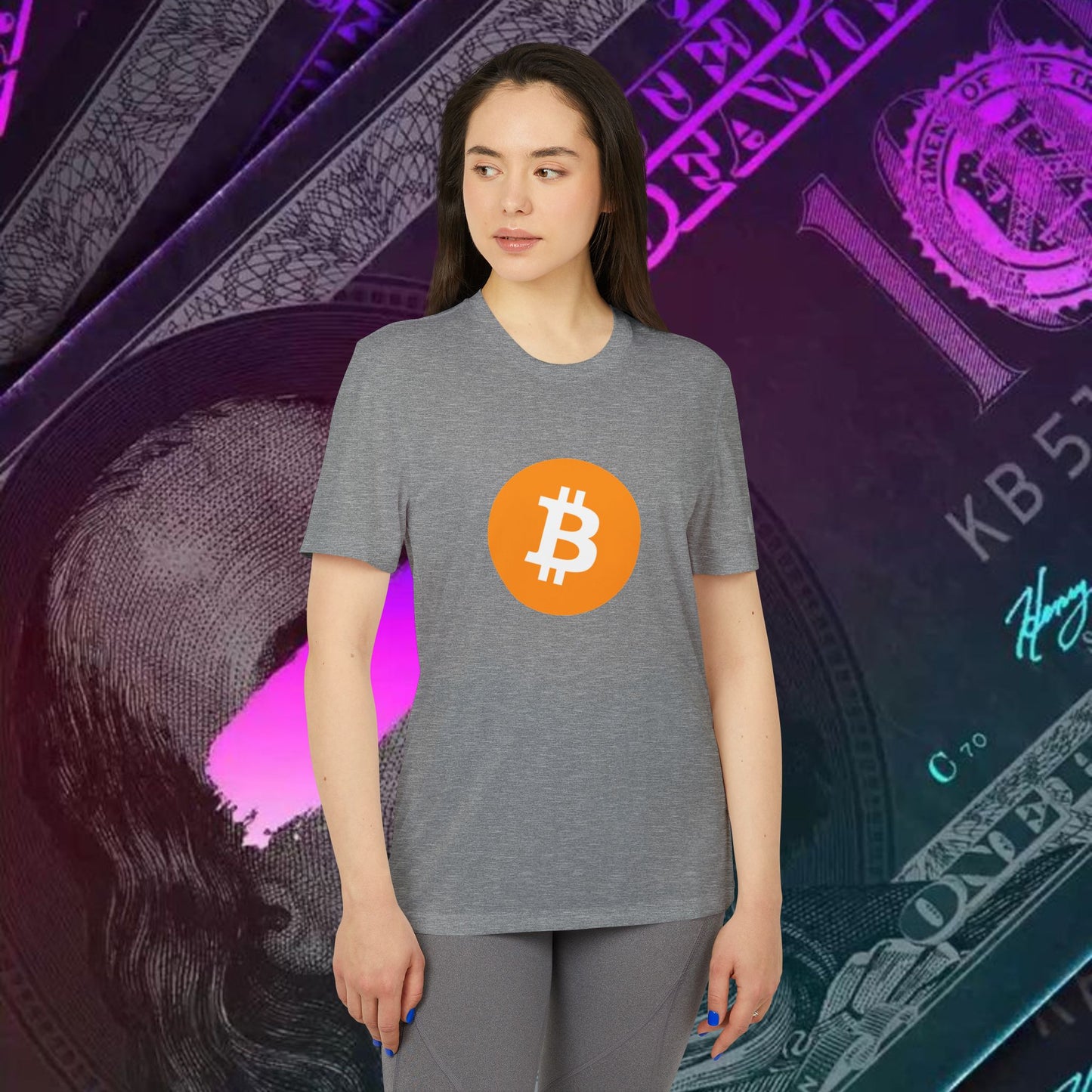 adidas® Unisex Sport T-shirt ( Bitcoin - BTC ) big logo