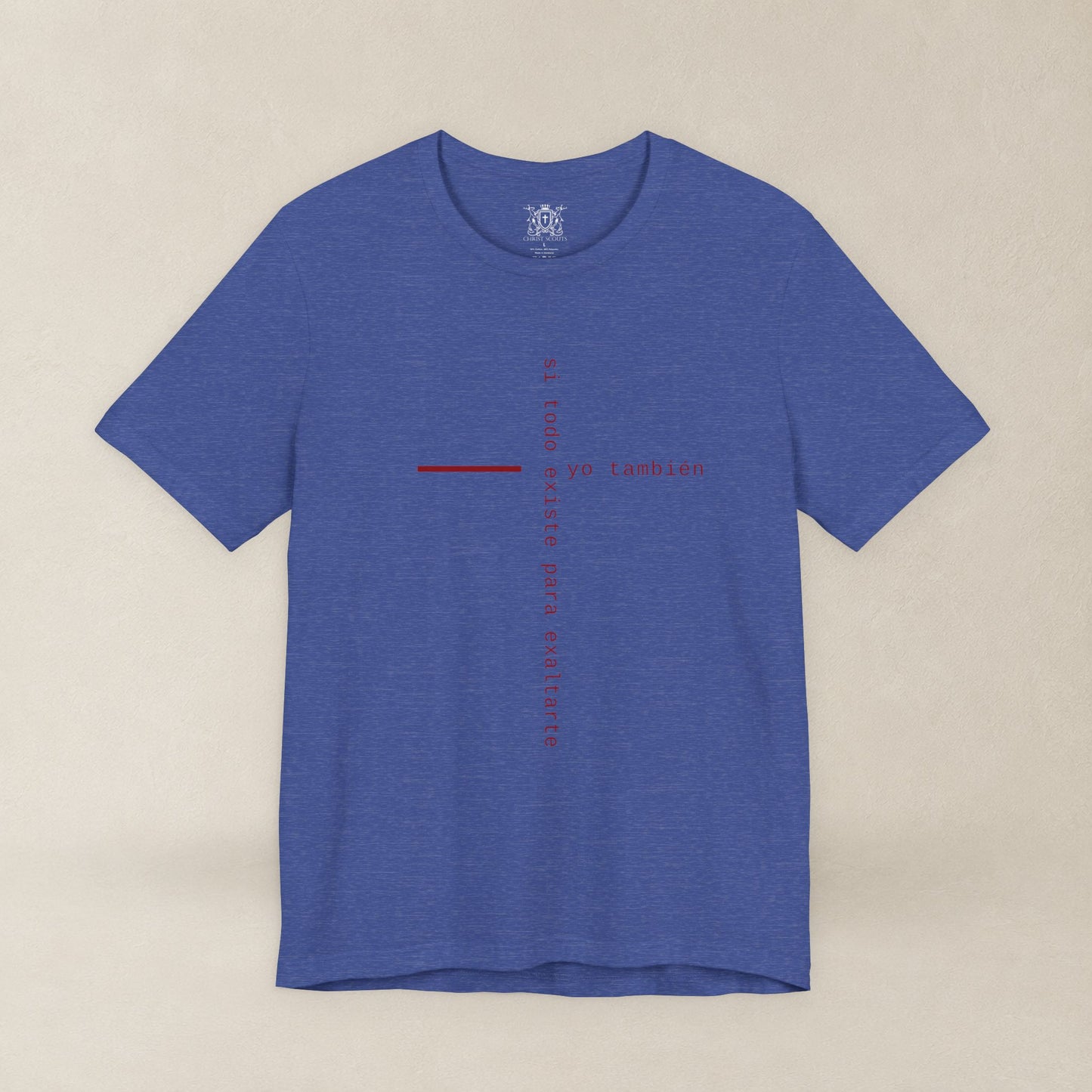 Yo También — Apocalipsis 4:11 Camiseta Cristiana Cruz Tipográfica | Christ Scouts