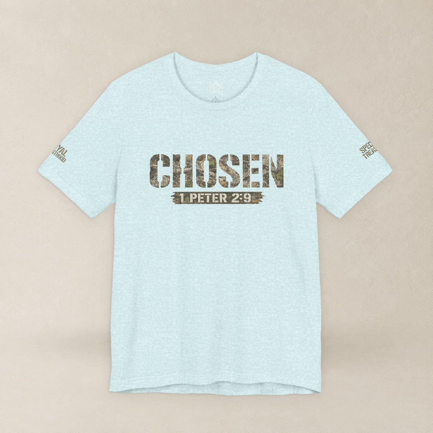 CHOSEN Camo Tee, Royal Priesthood, Special Treasure | 1 Peter 2:9 Christian Apparel