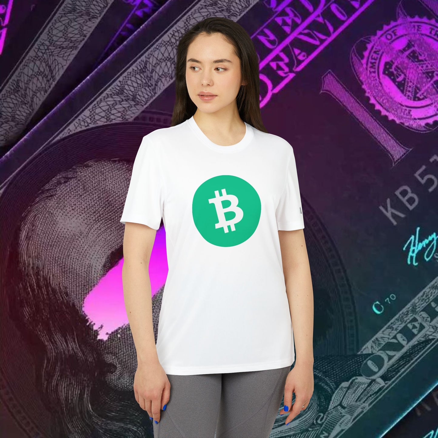 adidas® Unisex Sport T-shirt ( Bitcoin Cash - BCH ) big logo