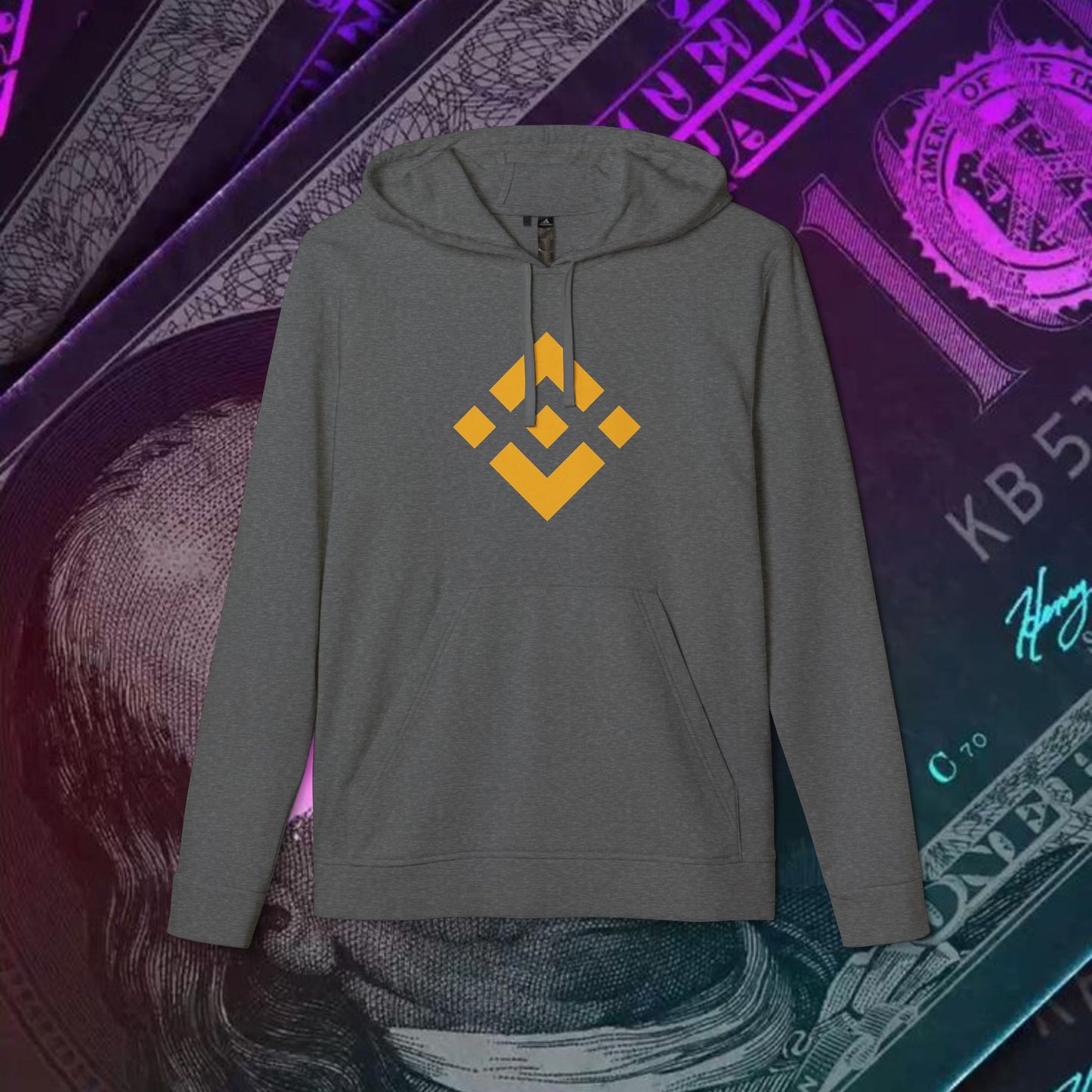 adidas® Unisex Fleece Hoodie (Binance - BNB) big logo