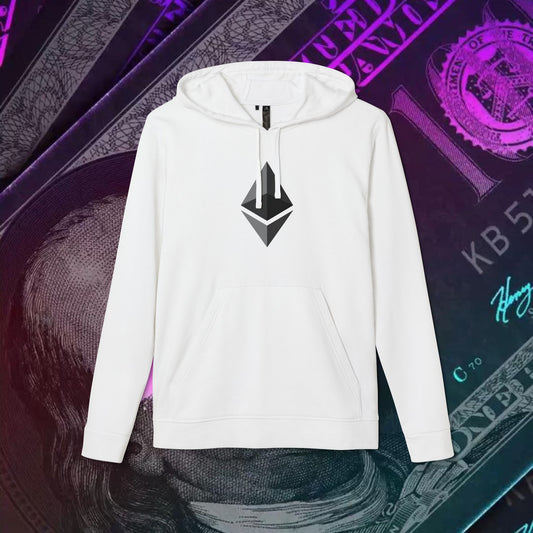 adidas® Unisex Fleece Hoodie ( Ethereum - ETH) big logo