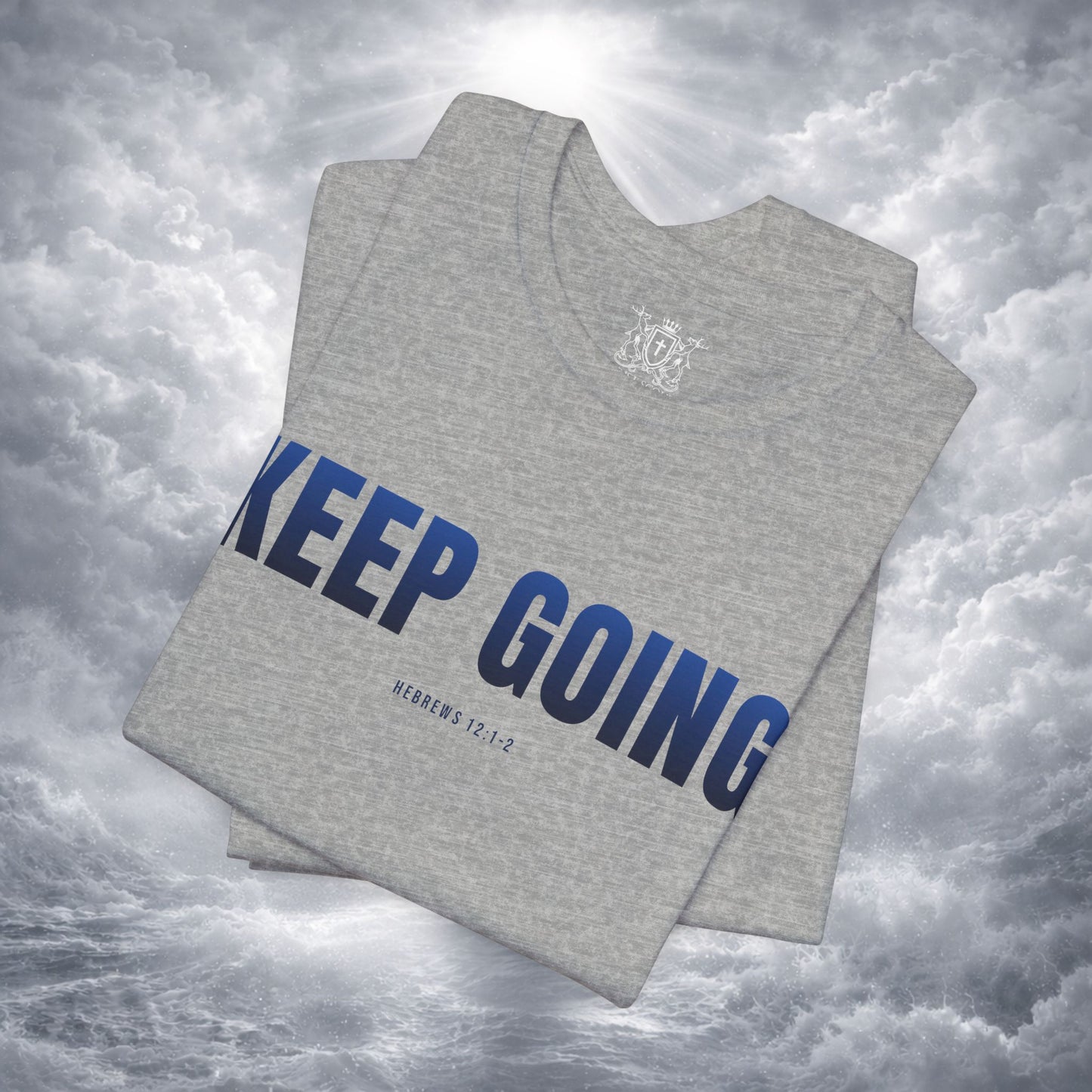 KEEP GOING Run With Endurance | Christian Tee | Hebrews 12: 1-2