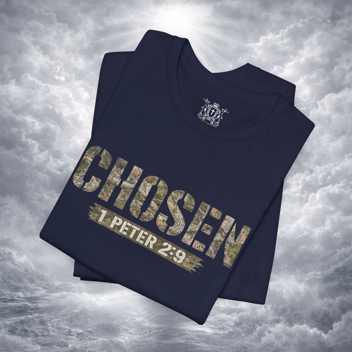CHOSEN Camo Tee, Royal Priesthood, Special Treasure | 1 Peter 2:9 Christian Apparel