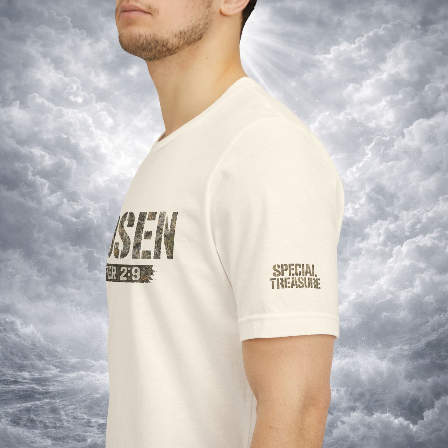 CHOSEN Camo Tee, Royal Priesthood, Special Treasure | 1 Peter 2:9 Christian Apparel