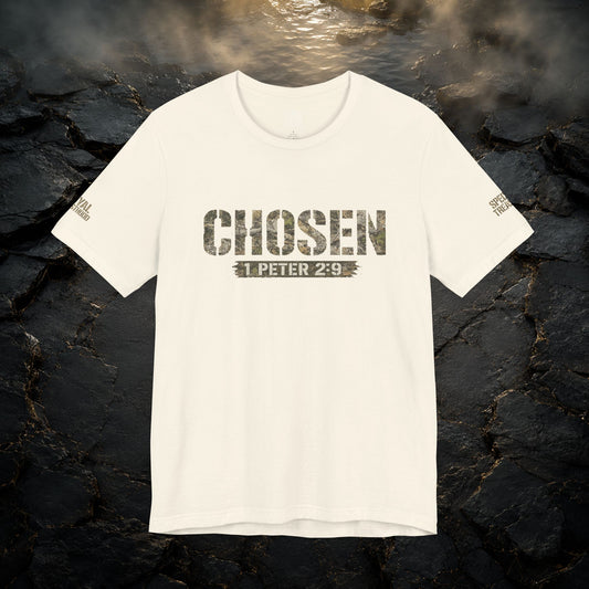 CHOSEN Camo Tee, Royal Priesthood, Special Treasure | 1 Peter 2:9 Christian Apparel