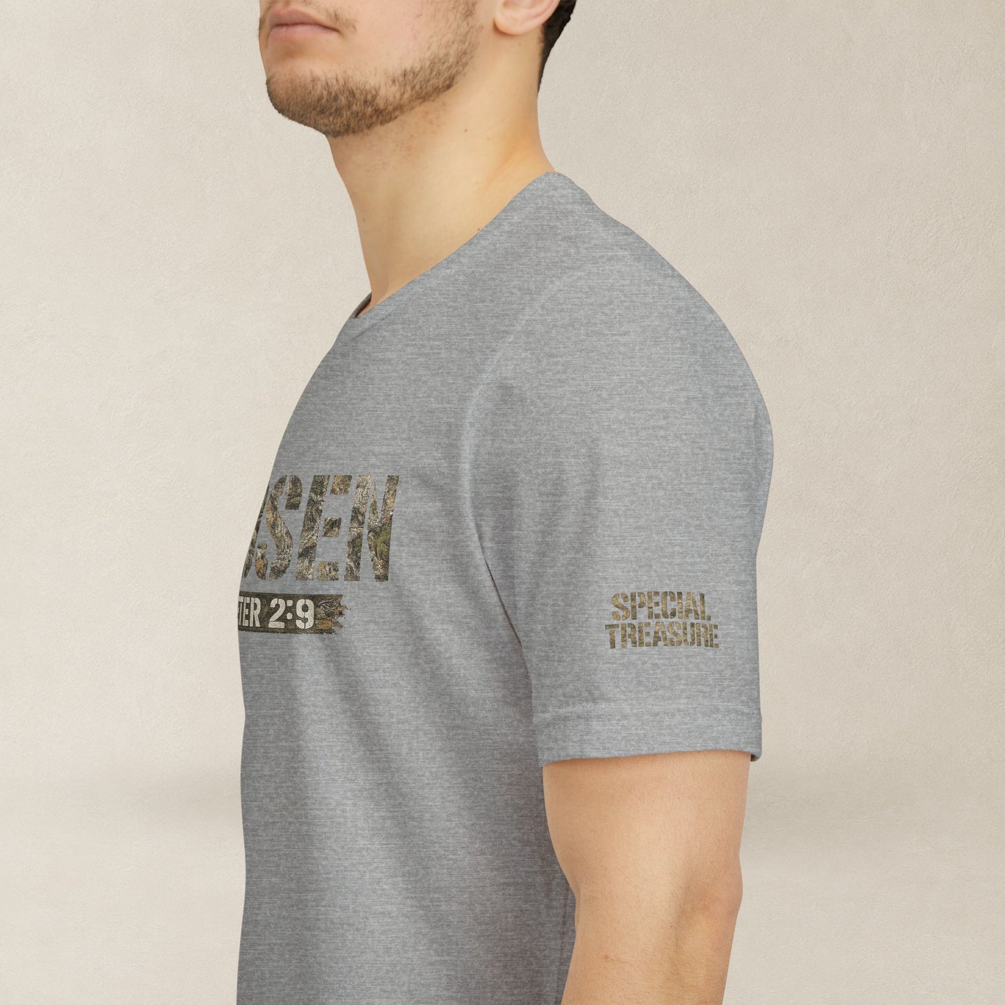 CHOSEN Camo Tee, Royal Priesthood, Special Treasure | 1 Peter 2:9 Christian Apparel