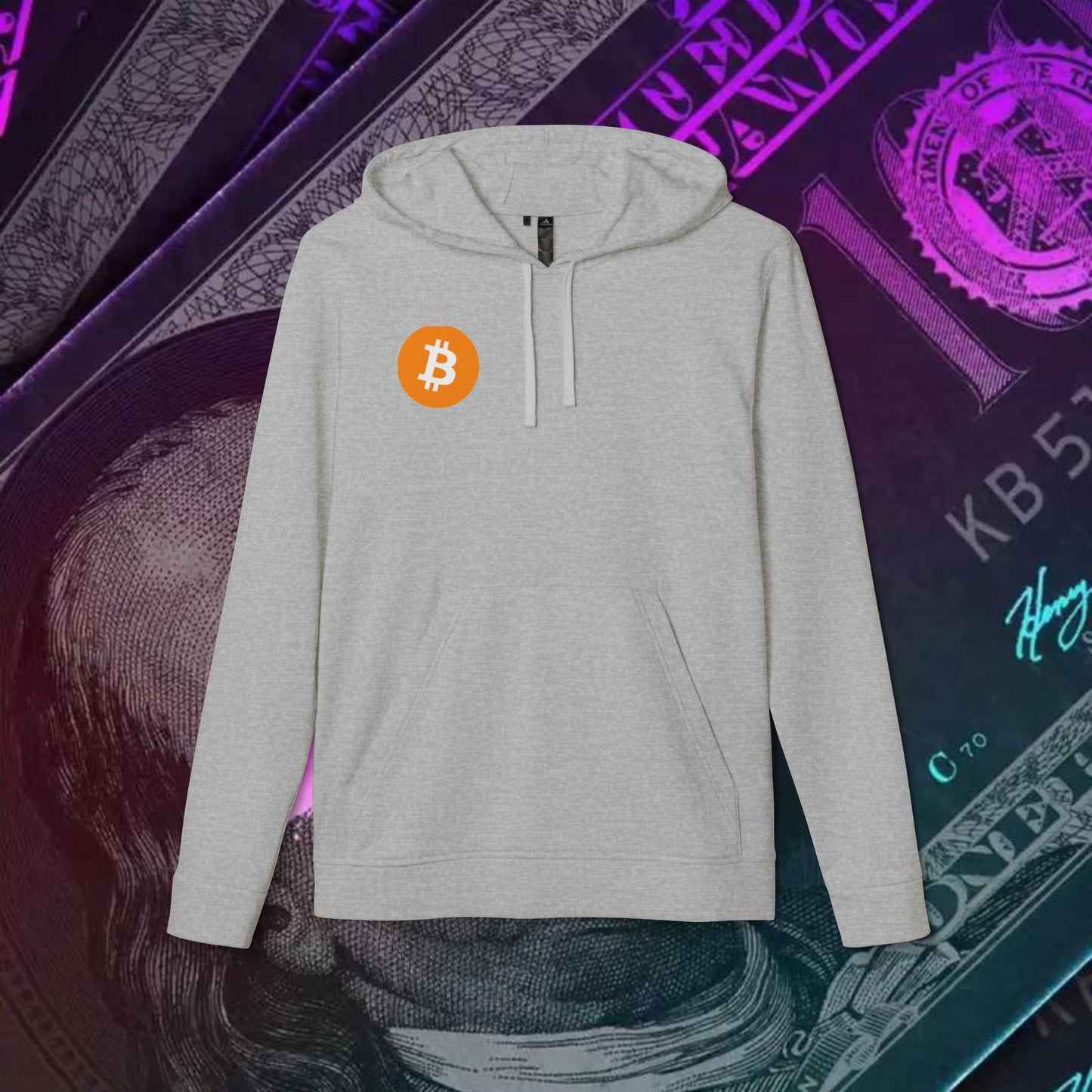 adidas® Unisex Fleece Hoodie (Bitcoin - BTC)