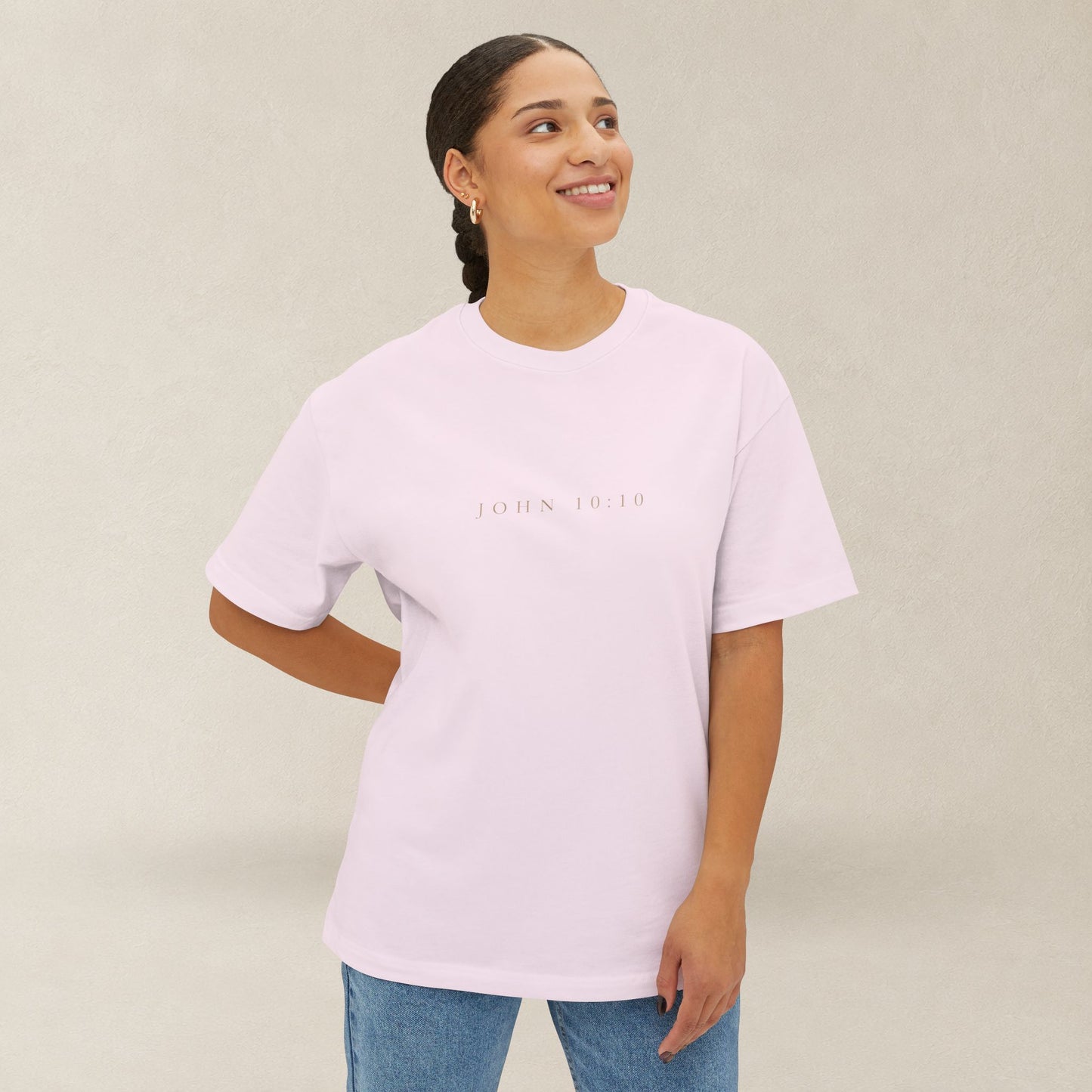 Abundant Life Oversized Boxy Tee | John 10:10 Christian Shirt | Have Life Abundantly