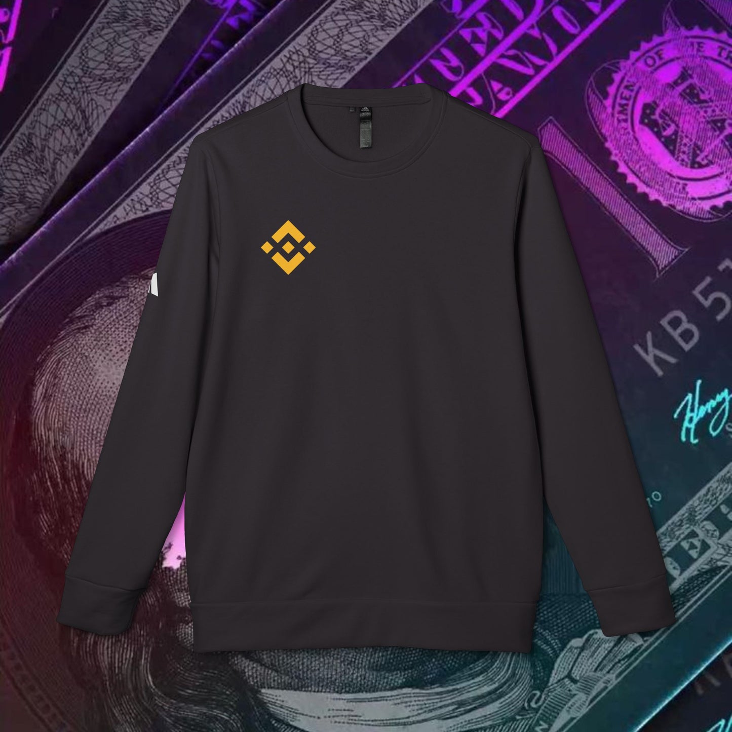 adidas® Unisex Fleece Crewneck Sweatshirt (Binance - BNB)