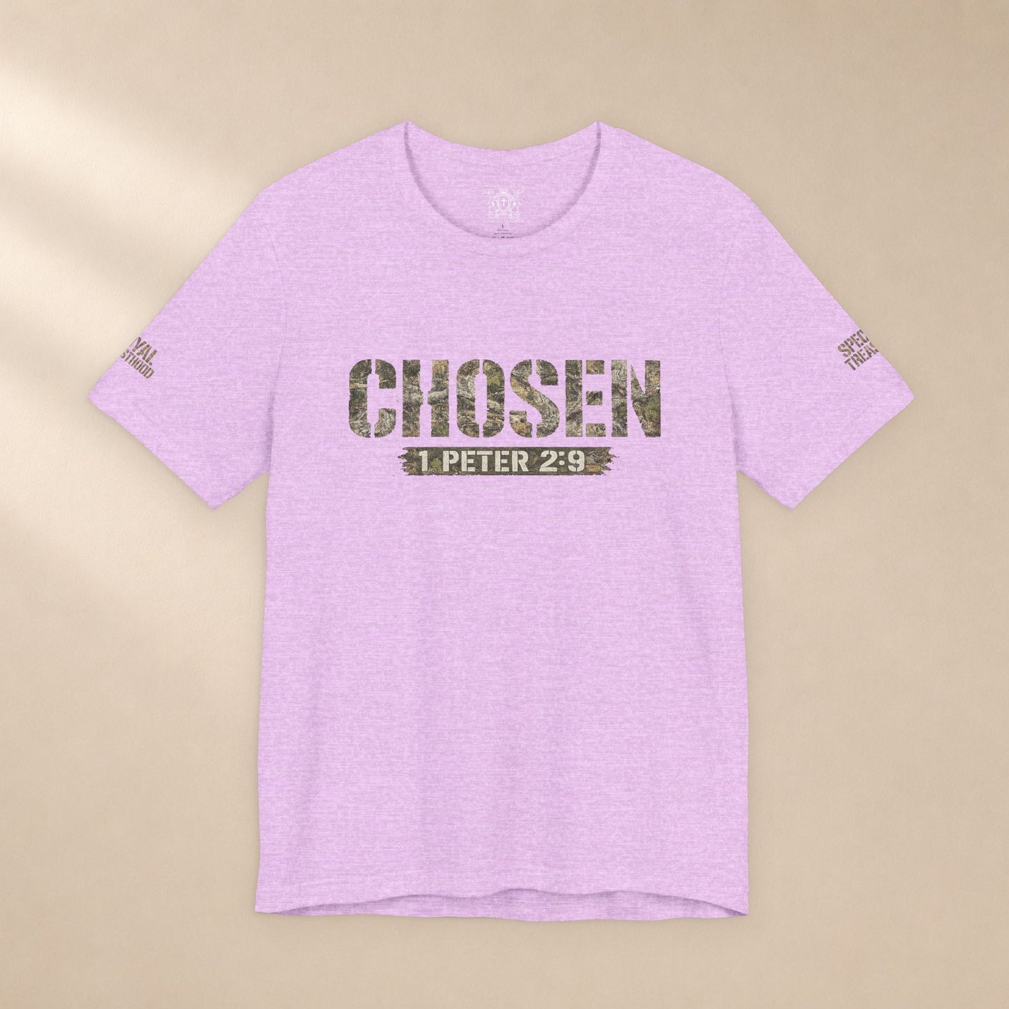 CHOSEN Camo Tee, Royal Priesthood, Special Treasure | 1 Peter 2:9 Christian Apparel