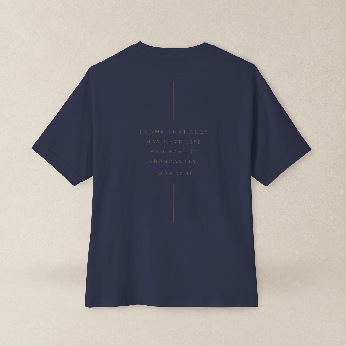 Abundant Life Oversized Boxy Tee | John 10:10 Christian Shirt | Have Life Abundantly