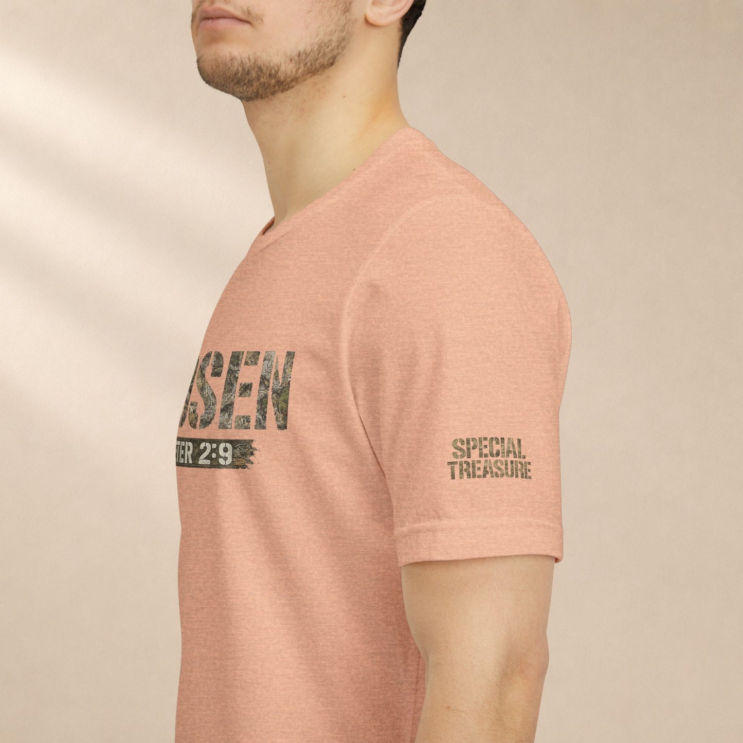 CHOSEN Camo Tee, Royal Priesthood, Special Treasure | 1 Peter 2:9 Christian Apparel