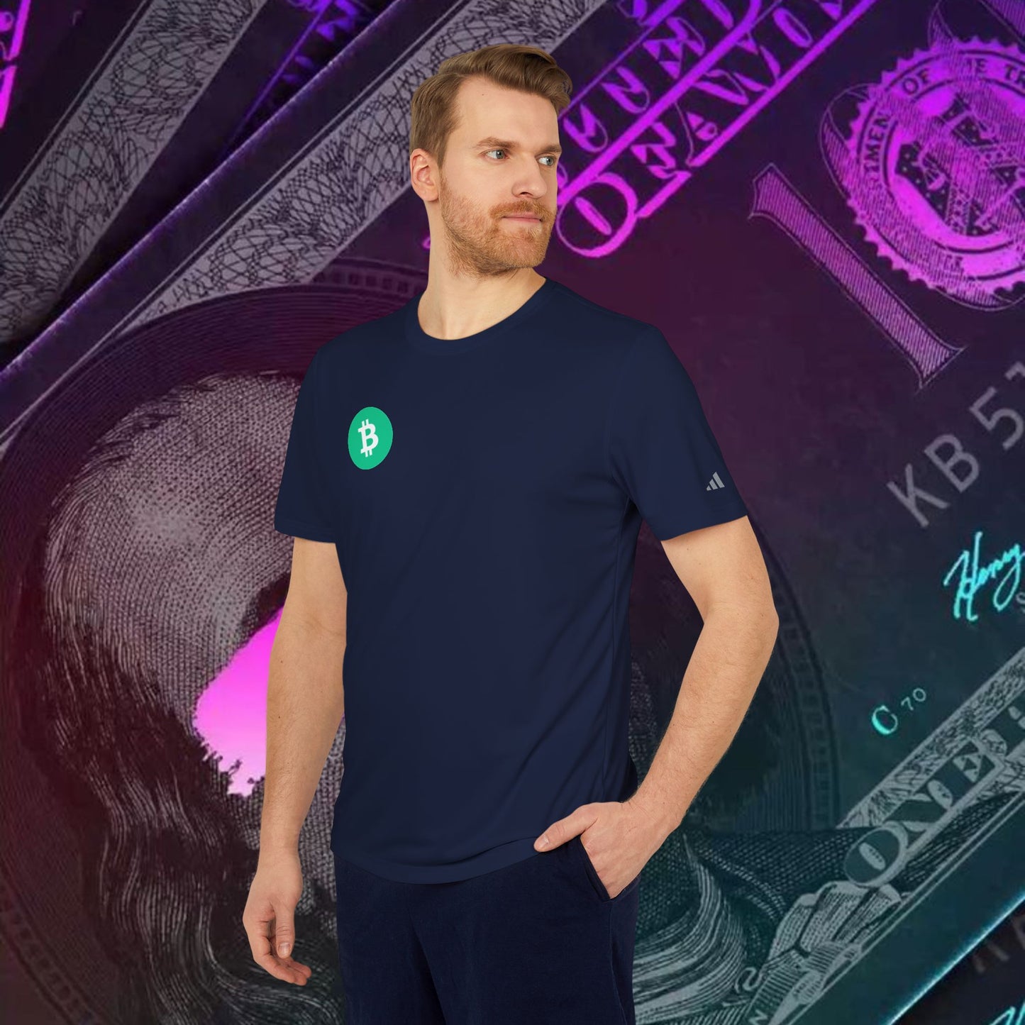 adidas® Unisex Sport T-shirt ( Bitcoin Cash - BCH )