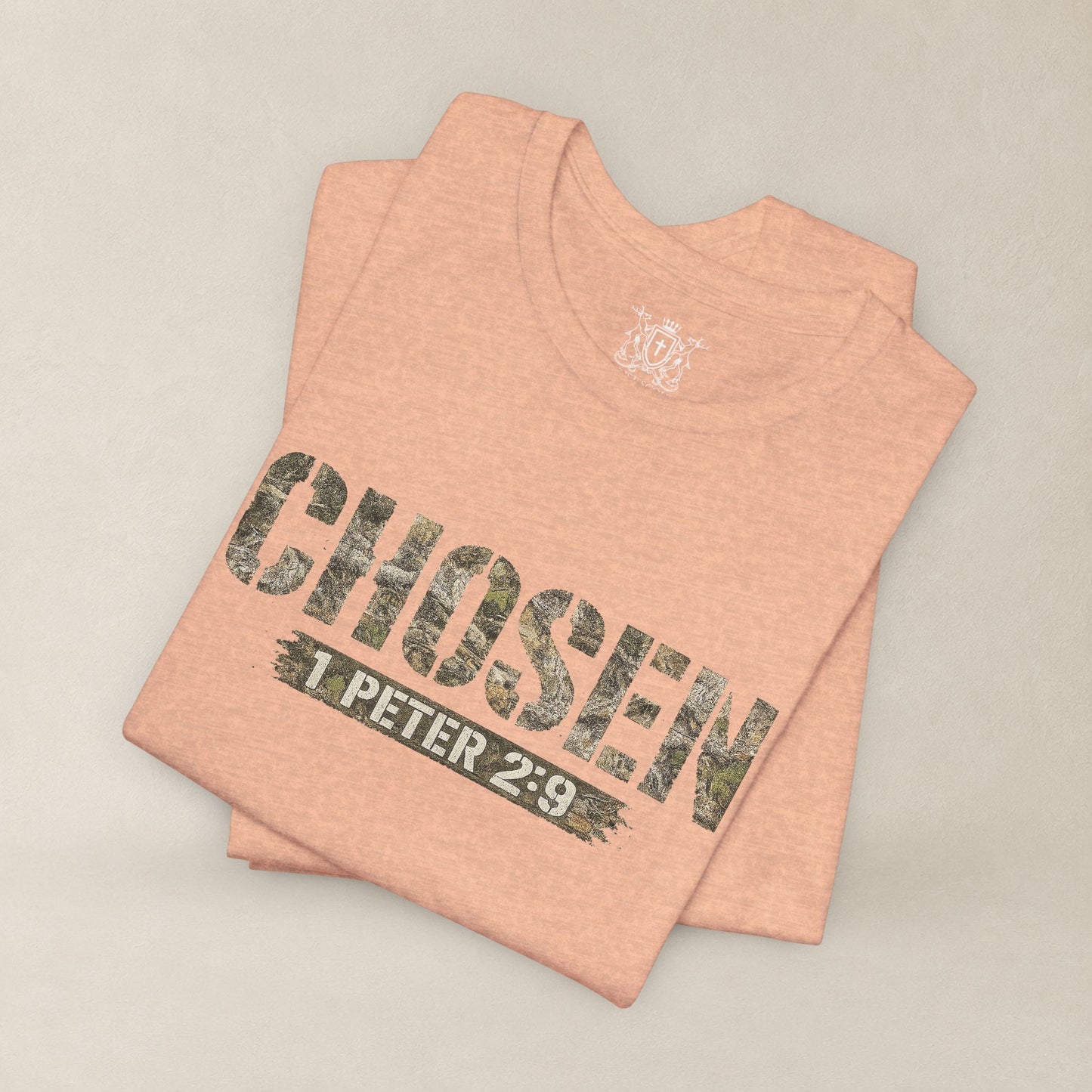 CHOSEN Camo Tee, Royal Priesthood, Special Treasure | 1 Peter 2:9 Christian Apparel