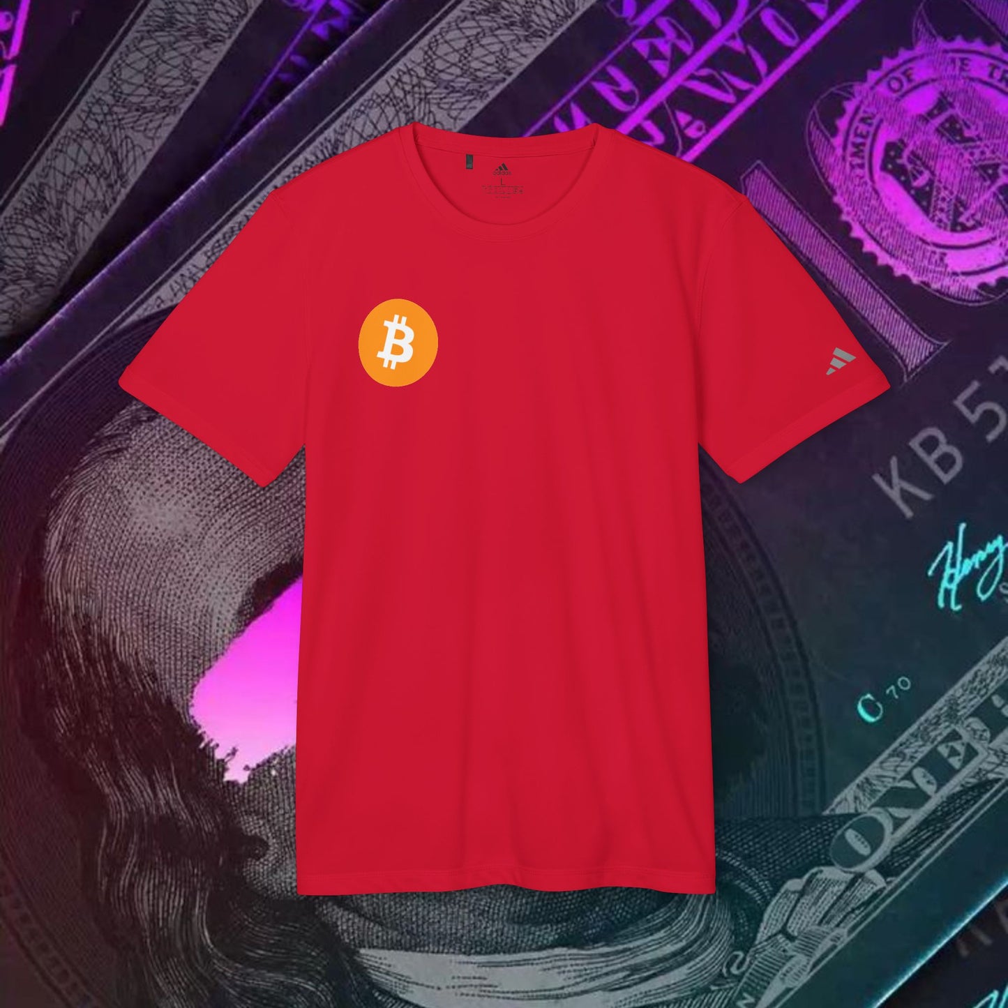 adidas® Unisex Sport T-shirt ( Bitcoin - BTC )