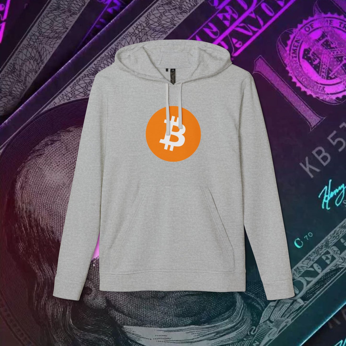 adidas® Unisex Fleece Hoodie (Bitcoin - BTC) big logo