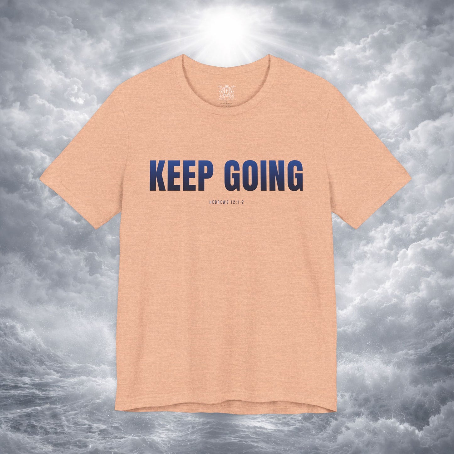 KEEP GOING Run With Endurance | Christian Tee | Hebrews 12: 1-2