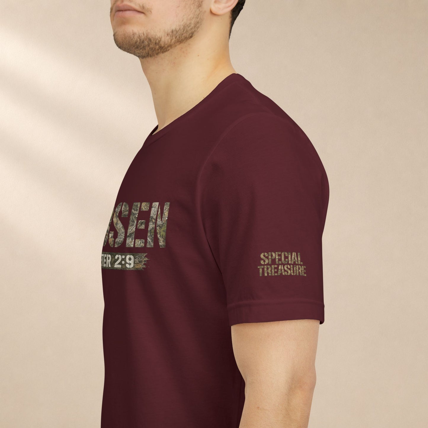 CHOSEN Camo Tee, Royal Priesthood, Special Treasure | 1 Peter 2:9 Christian Apparel