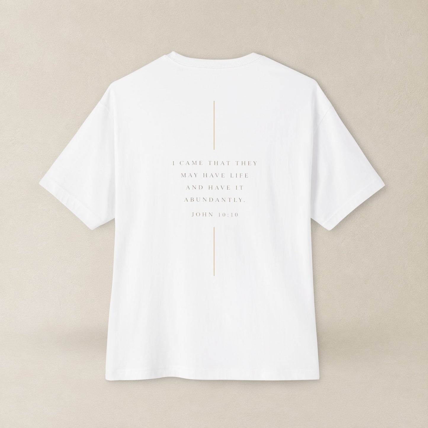 Abundant Life Oversized Boxy Tee | John 10:10 Christian Shirt | Have Life Abundantly