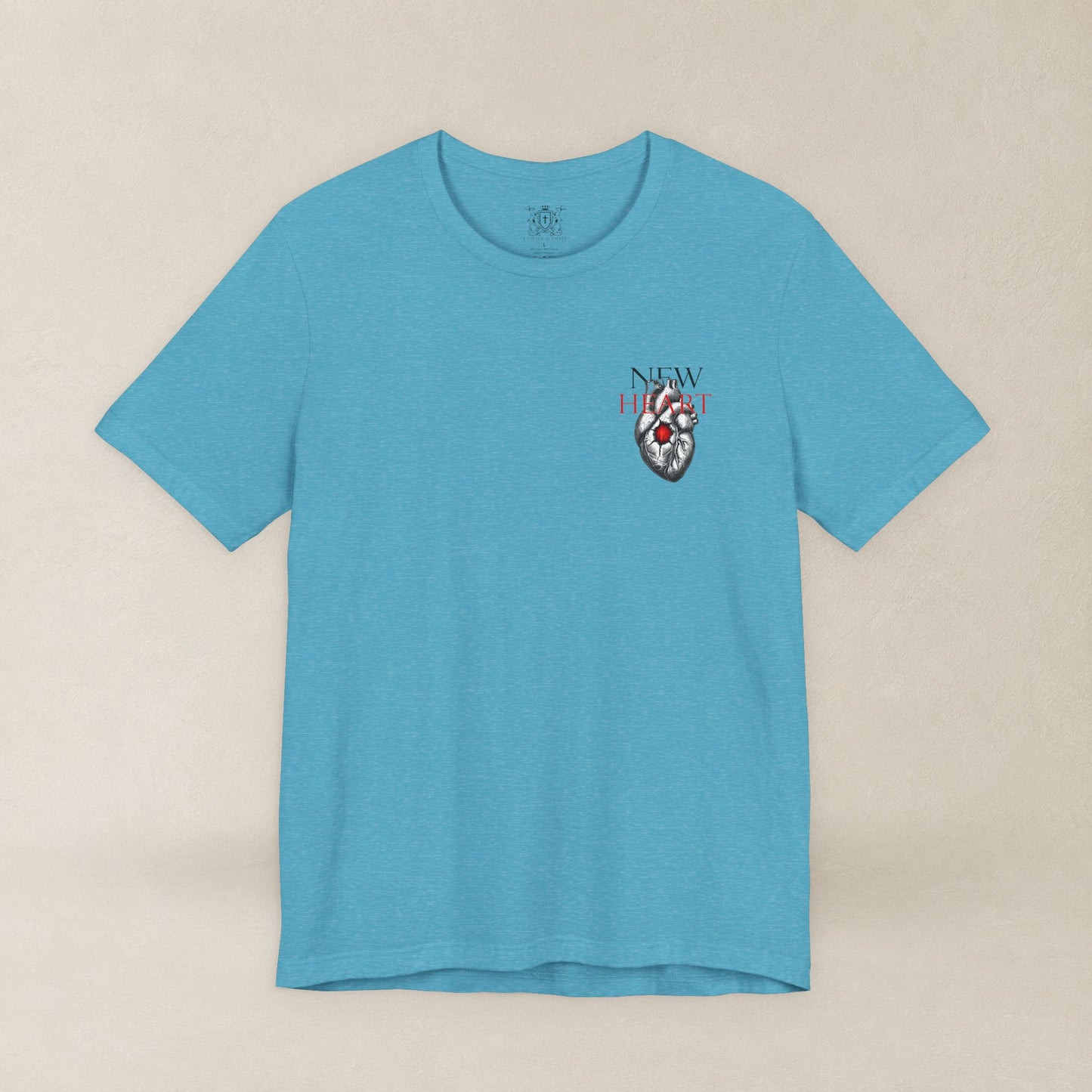 New Heart — Ezekiel 36:26 Christian Typographic Tee | Christ Scouts