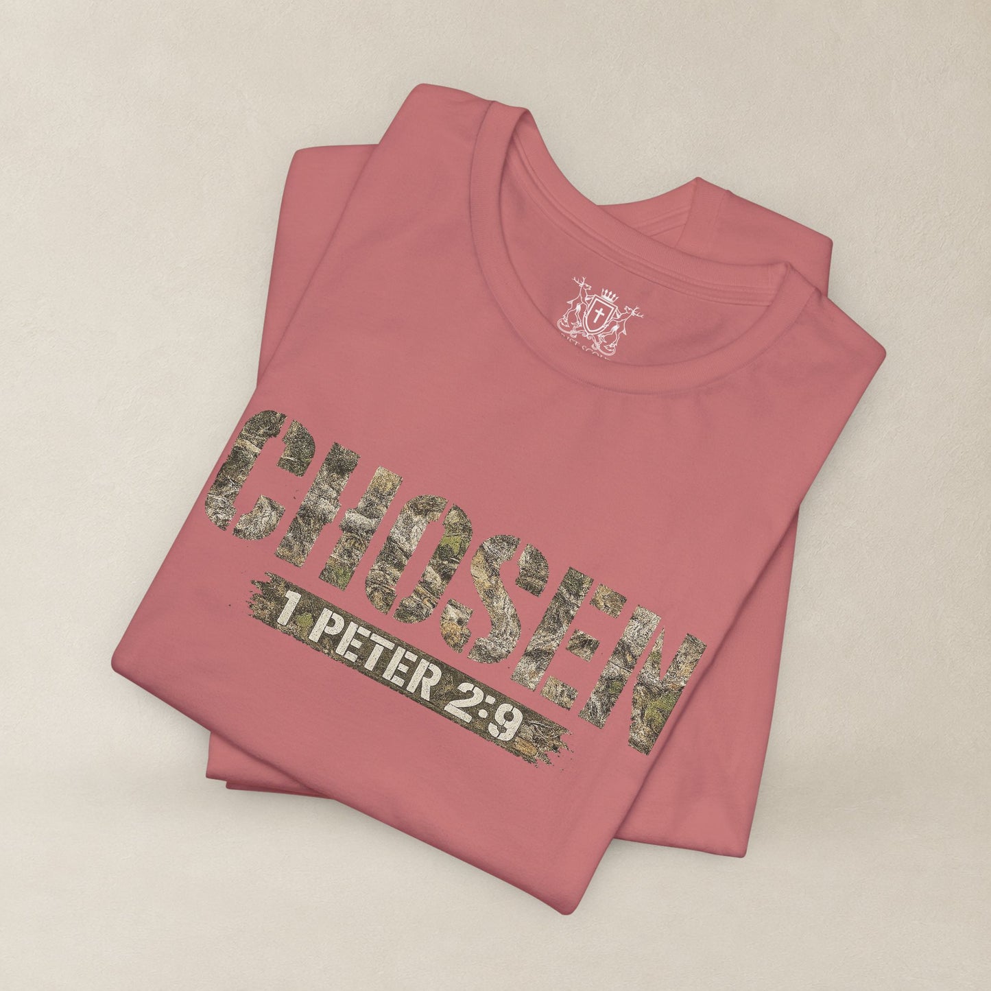 CHOSEN Camo Tee, Royal Priesthood, Special Treasure | 1 Peter 2:9 Christian Apparel