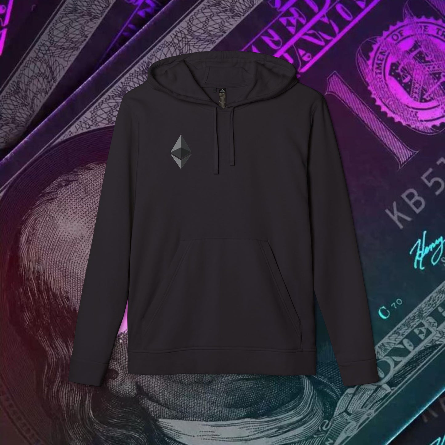 adidas® Unisex Fleece Hoodie (Ethereum - ETH)