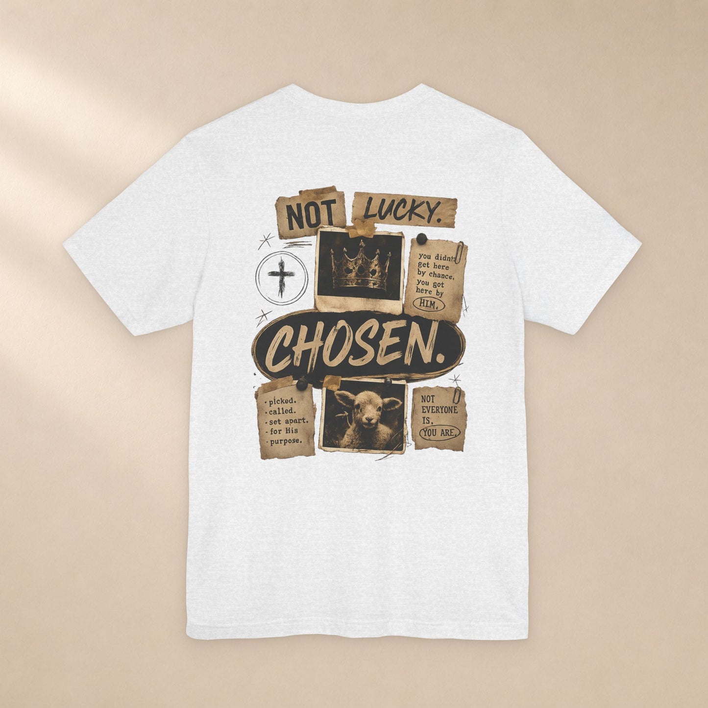 Not Lucky. Chosen. | Christian Graphic Tee | 1 Peter 2:9