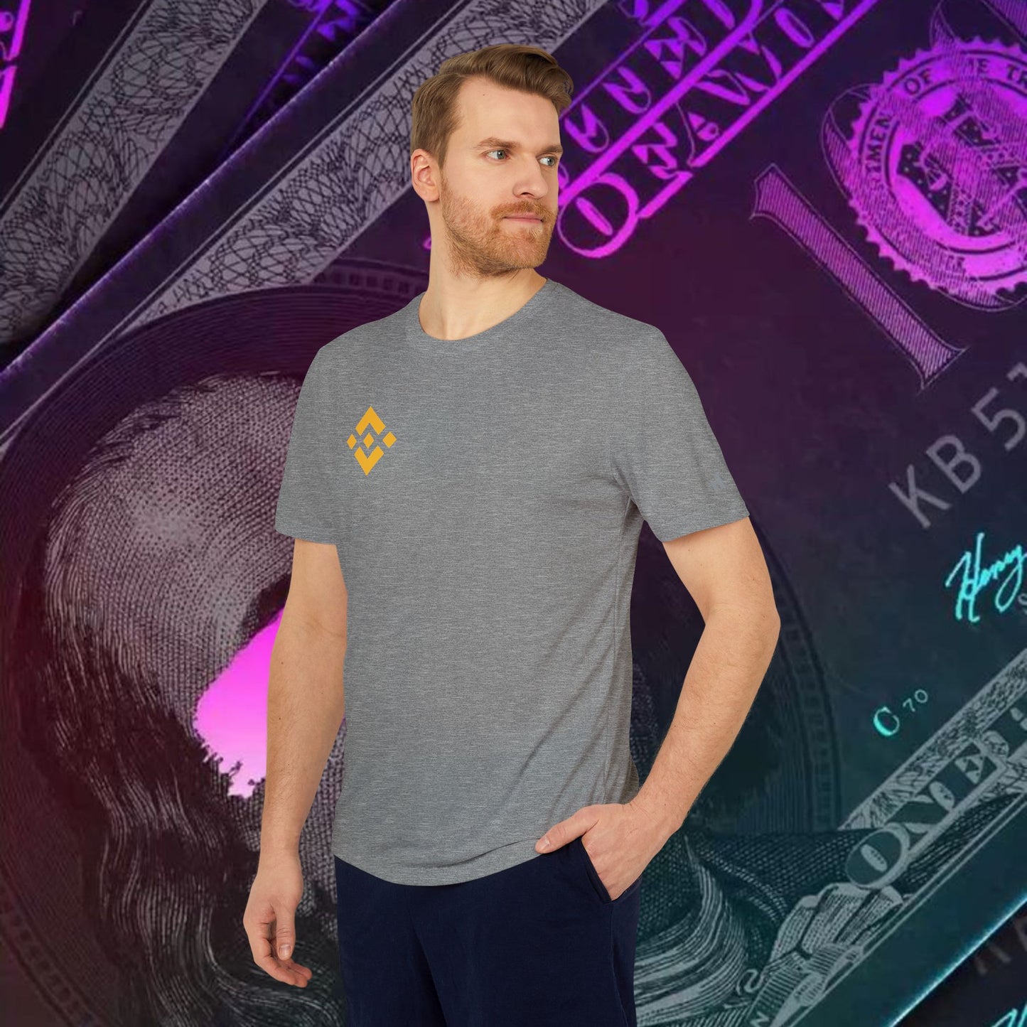 adidas® Unisex Sport T-shirt ( Binance - BNB)