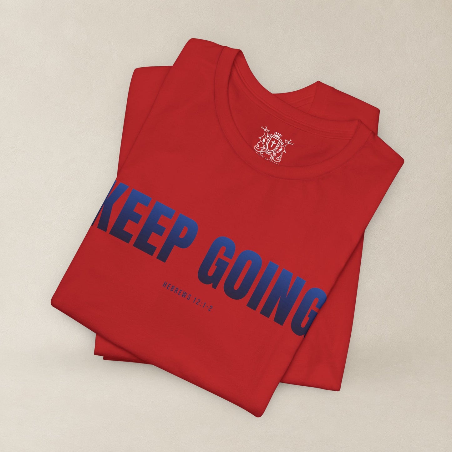 KEEP GOING Run With Endurance | Christian Tee | Hebrews 12: 1-2