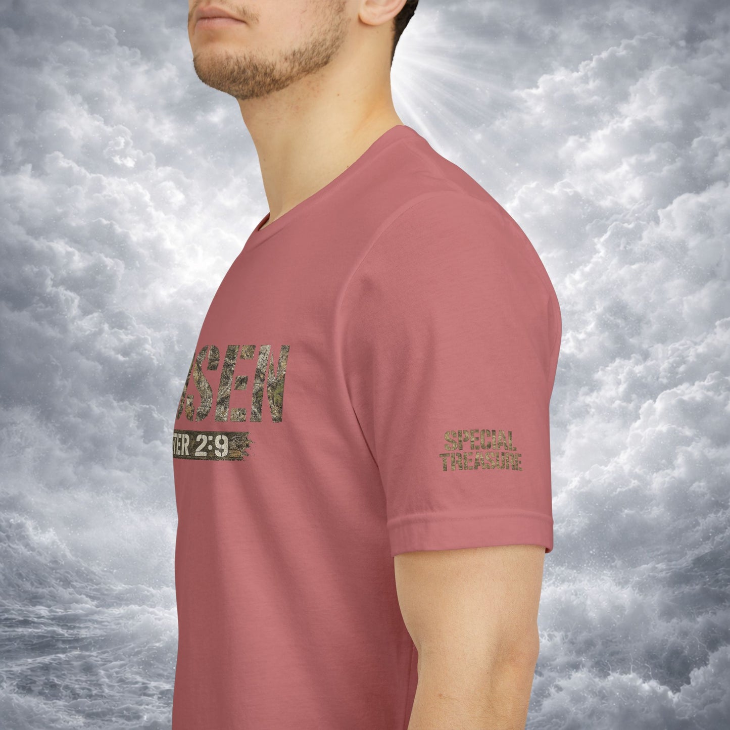 CHOSEN Camo Tee, Royal Priesthood, Special Treasure | 1 Peter 2:9 Christian Apparel
