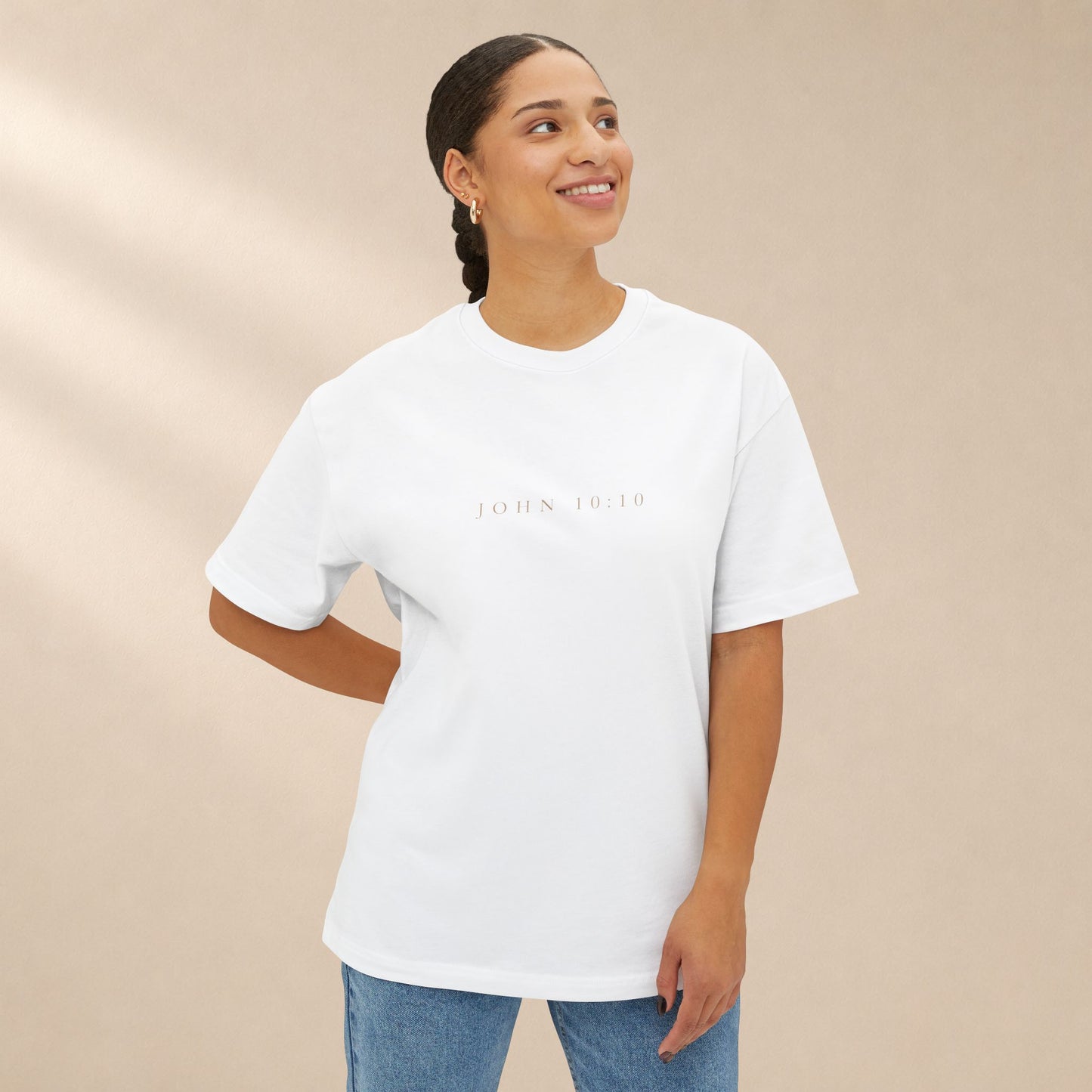 Abundant Life Oversized Boxy Tee | John 10:10 Christian Shirt | Have Life Abundantly
